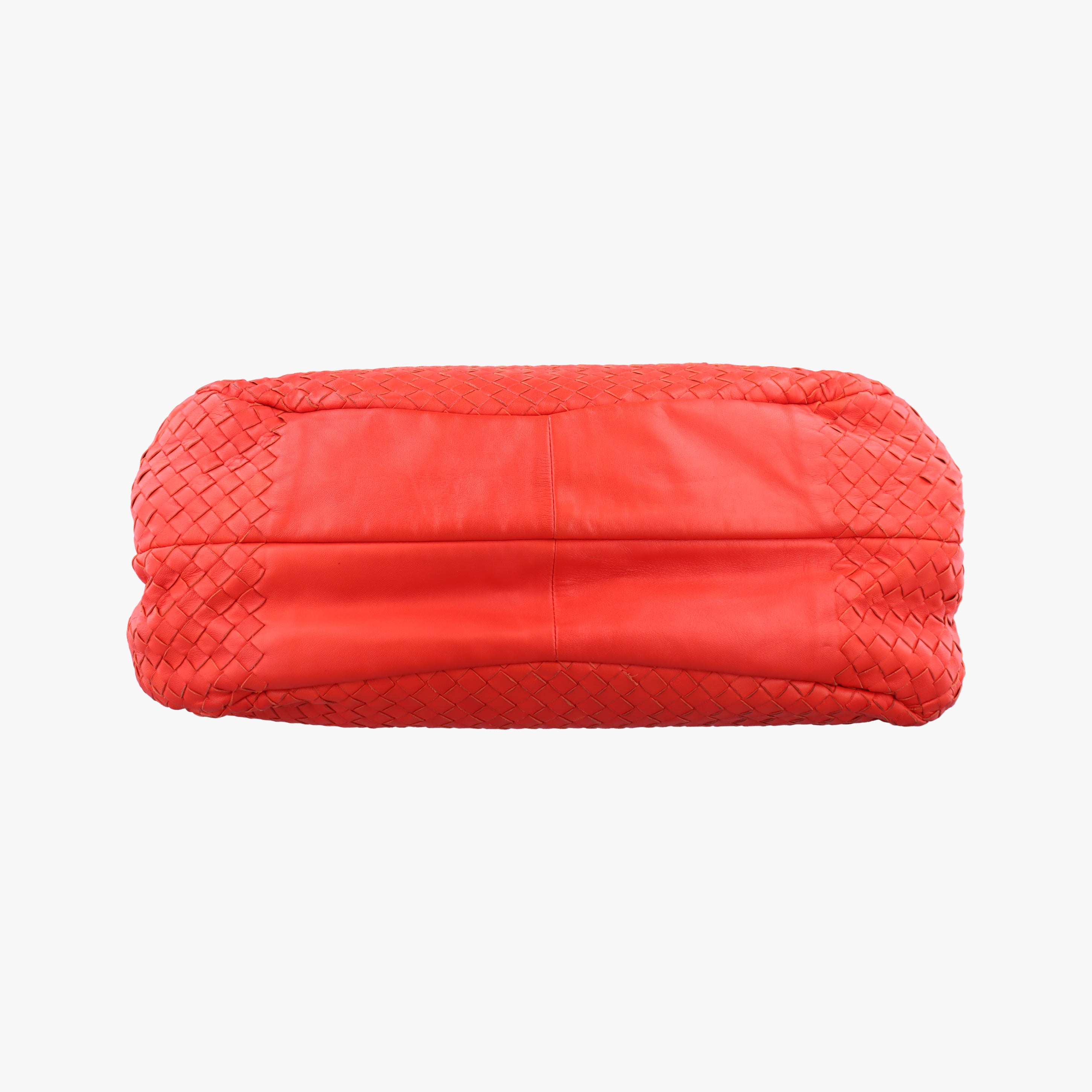 Pre-owned Bottega Veneta CAMPANA Intrecciato Red lambskin  shoulderbag | stylenewstar