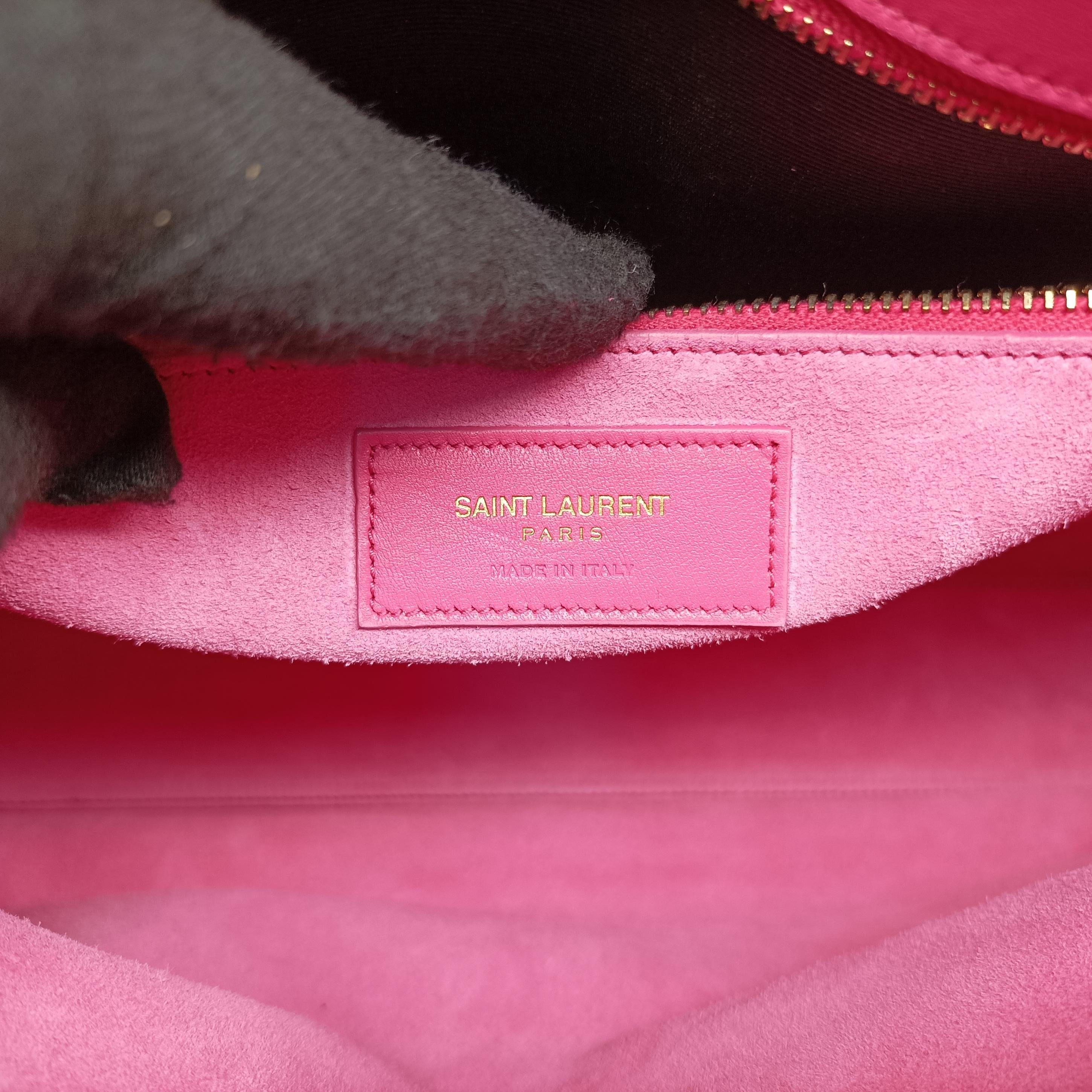 Vintage Yves Saint Laurent SAC DE JOUR Pink Leather 355153 shoulderbag | stylenewstar