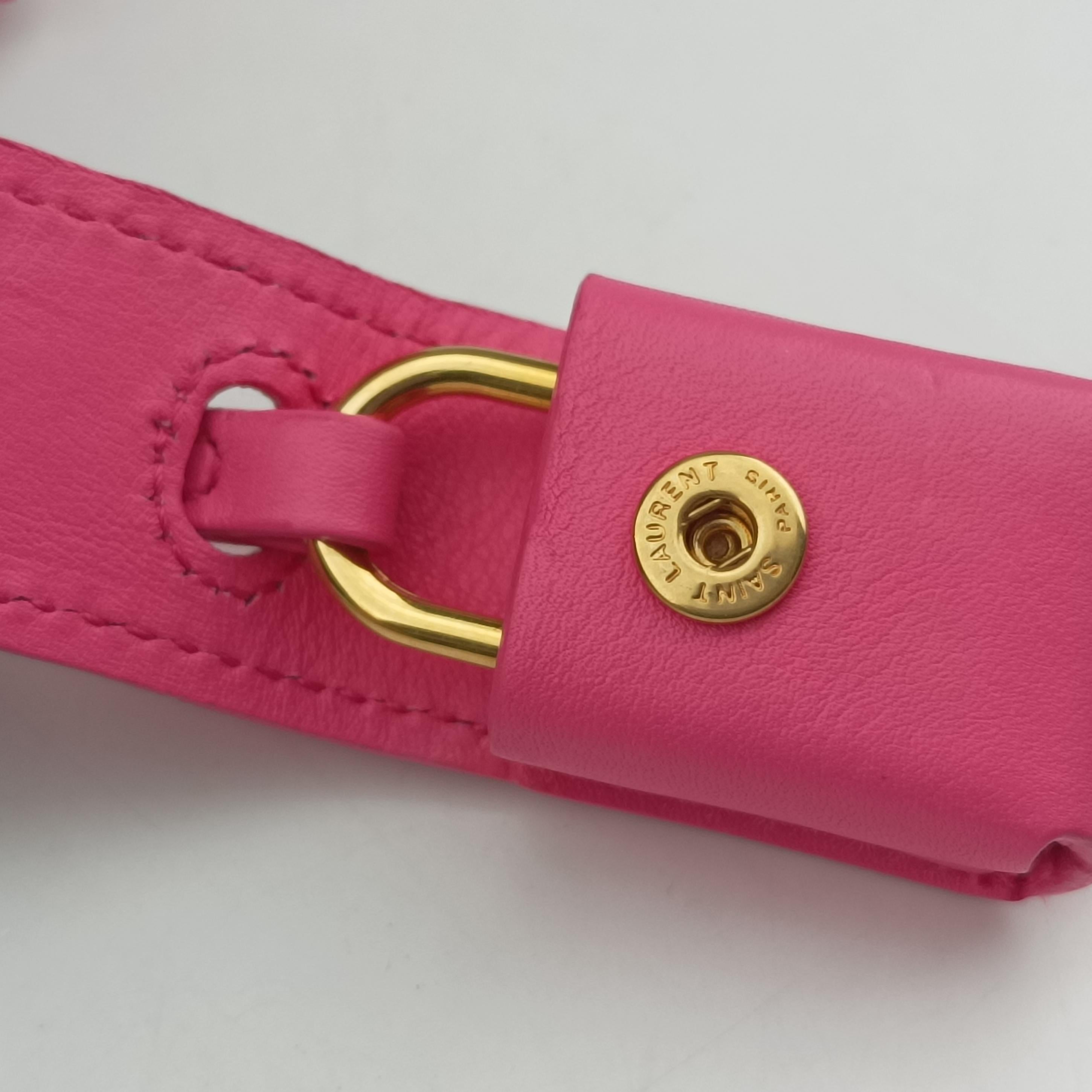 Vintage Yves Saint Laurent SAC DE JOUR Pink Leather 355153 shoulderbag | stylenewstar