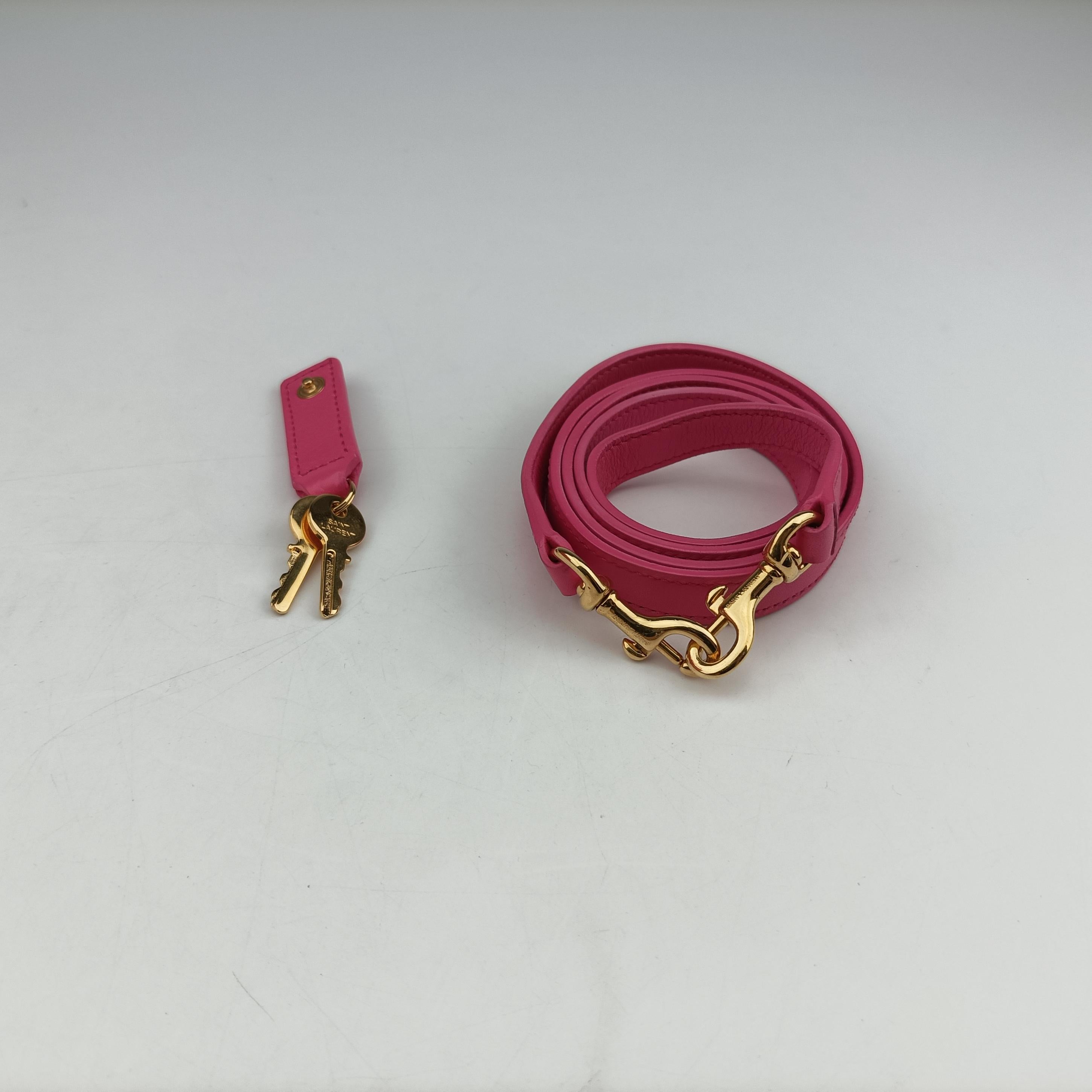 Vintage Yves Saint Laurent SAC DE JOUR Pink Leather 355153 shoulderbag | stylenewstar