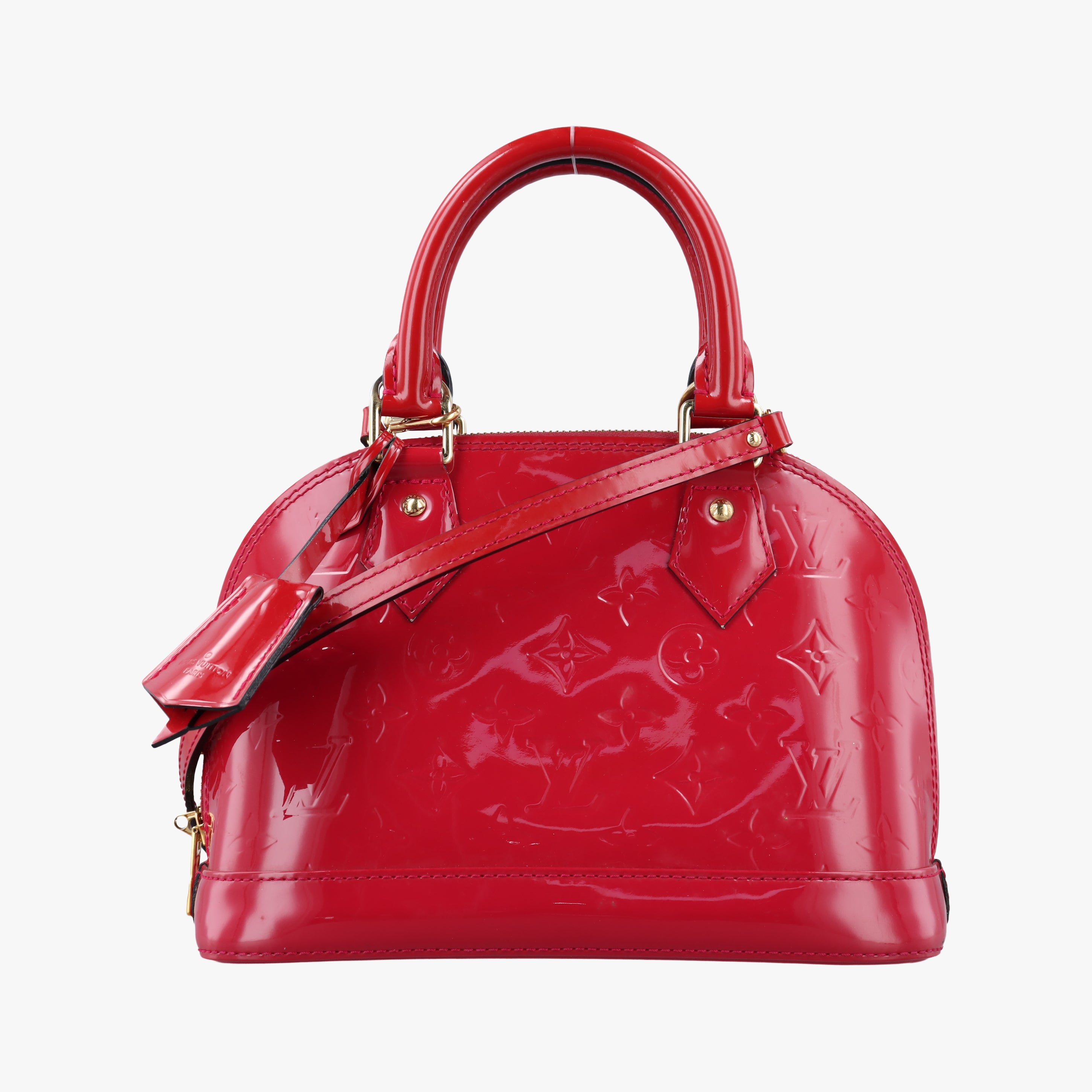 Secondhand Louis Vuitton Alma BB CERISE Vernis M90174 shoulderbag | stylenewstar