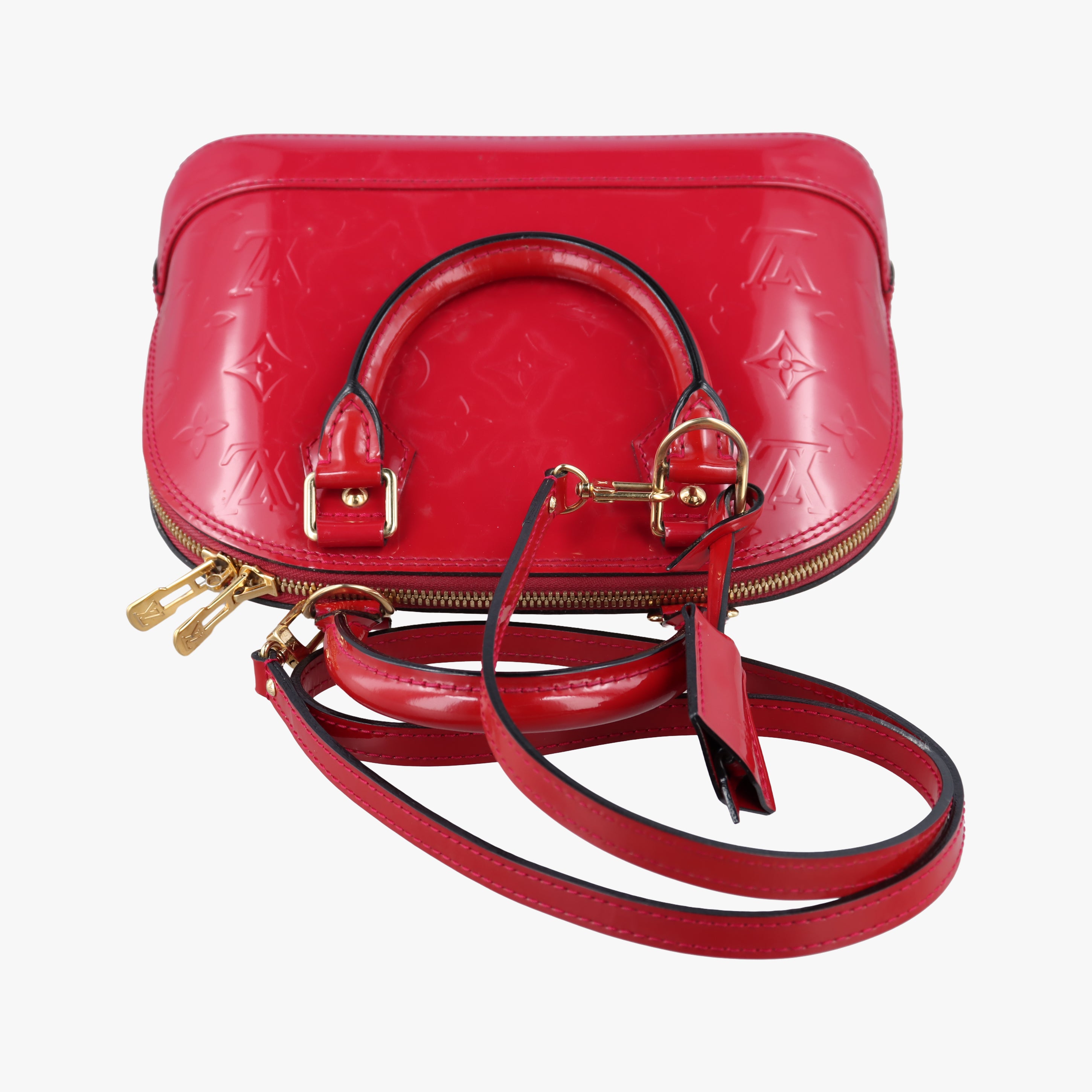 Secondhand Louis Vuitton Alma BB CERISE Vernis M90174 shoulderbag | stylenewstar