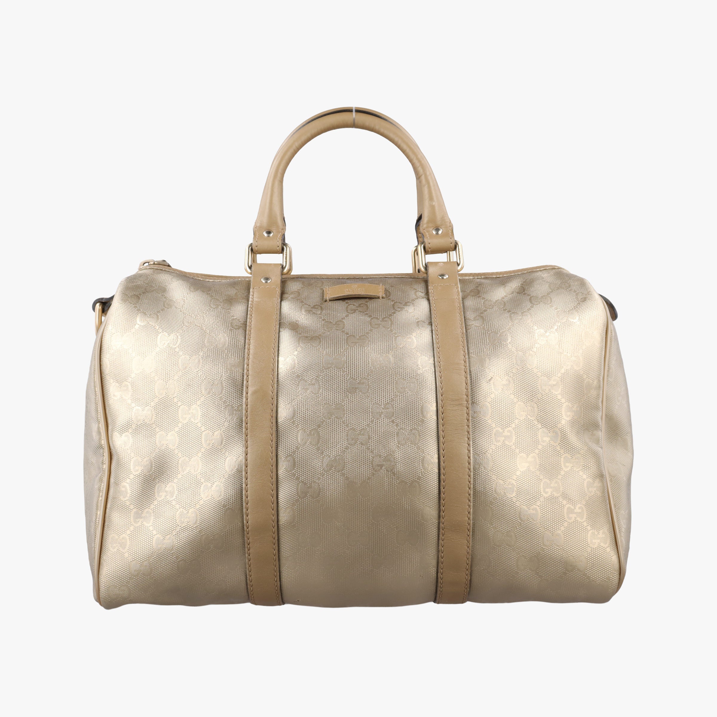 Pre-owned Gucci GG plus Spring Joy GG Supreme Golden PVC coated canvas 193603 handbag | stylenewstar