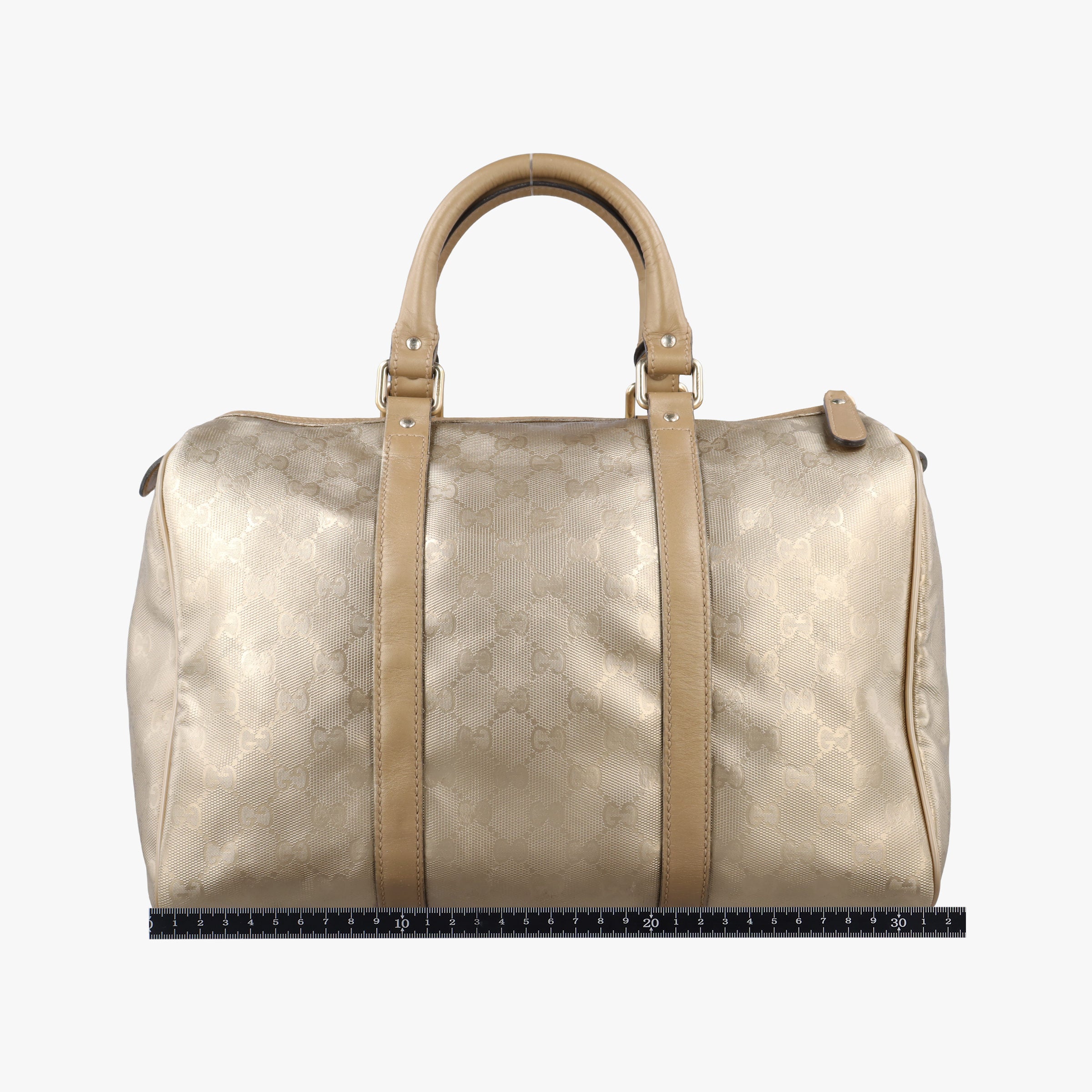 Pre-owned Gucci GG plus Spring Joy GG Supreme Golden PVC coated canvas 193603 handbag | stylenewstar