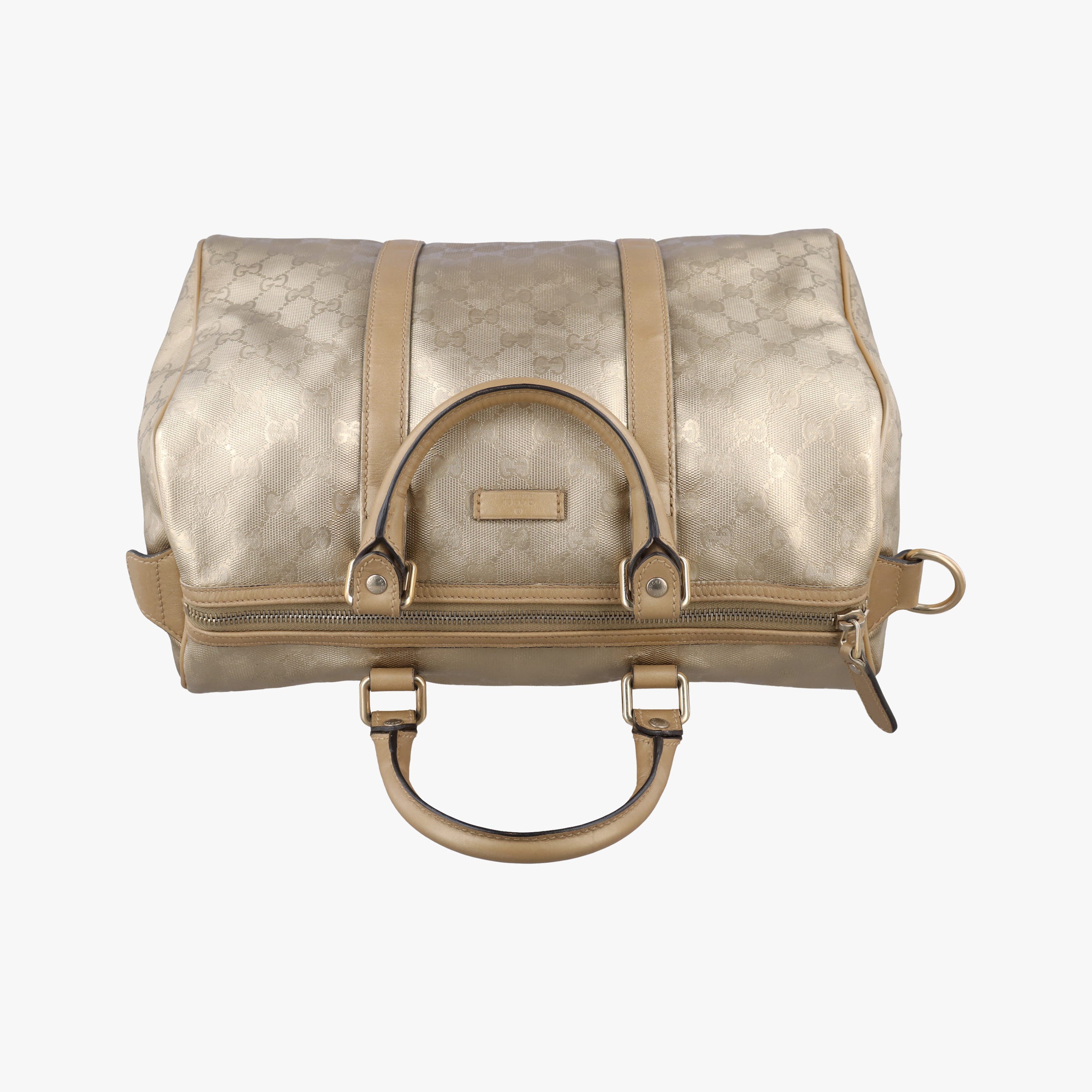 Pre-owned Gucci GG plus Spring Joy GG Supreme Golden PVC coated canvas 193603 handbag | stylenewstar