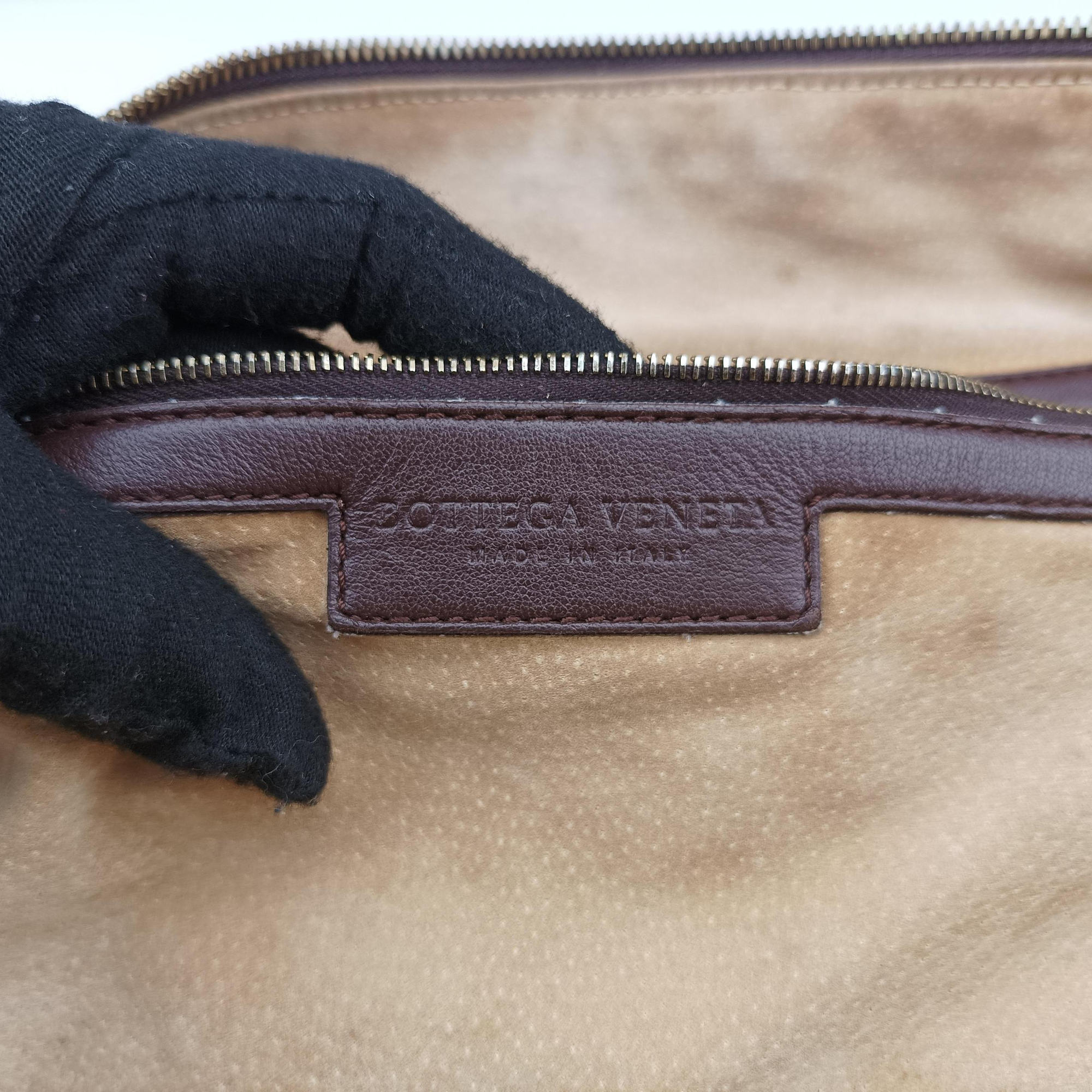 Secondhand Bottega Veneta Intrecciato Brown lambskin  handbag | stylenewstar