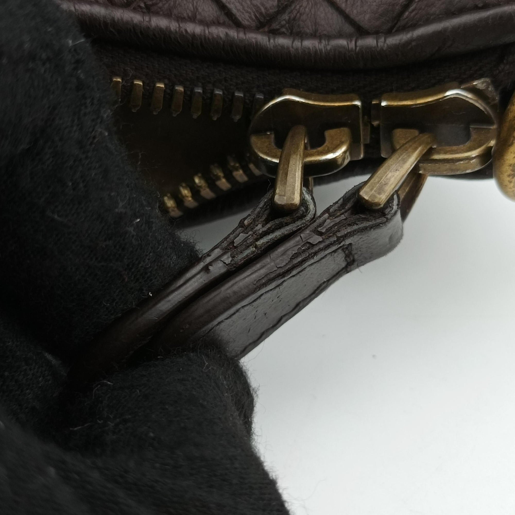 Secondhand Bottega Veneta Intrecciato Brown lambskin  handbag | stylenewstar