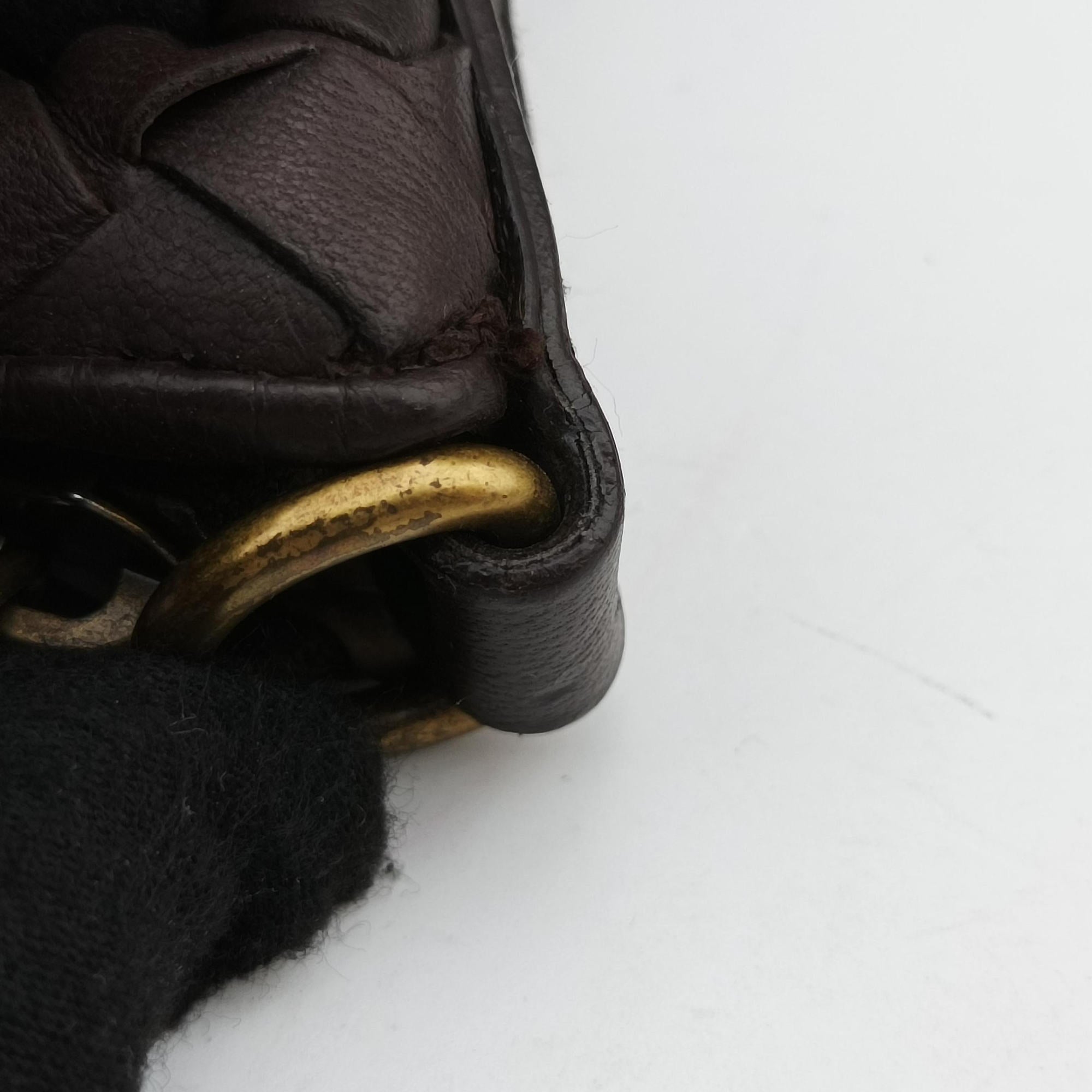 Secondhand Bottega Veneta Intrecciato Brown lambskin  handbag | stylenewstar