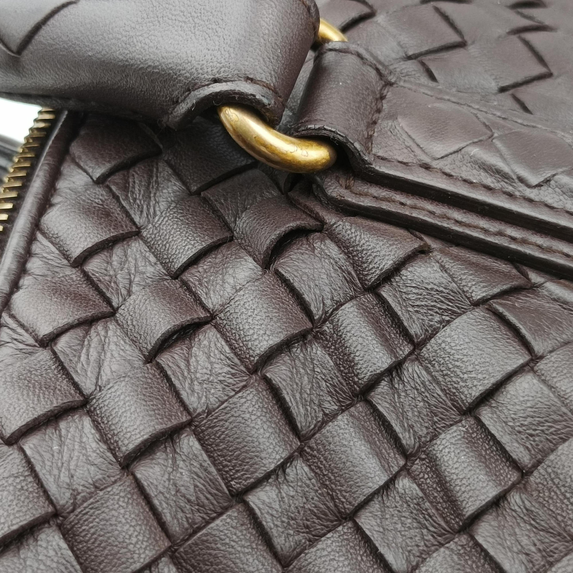 Secondhand Bottega Veneta Intrecciato Brown lambskin  handbag | stylenewstar