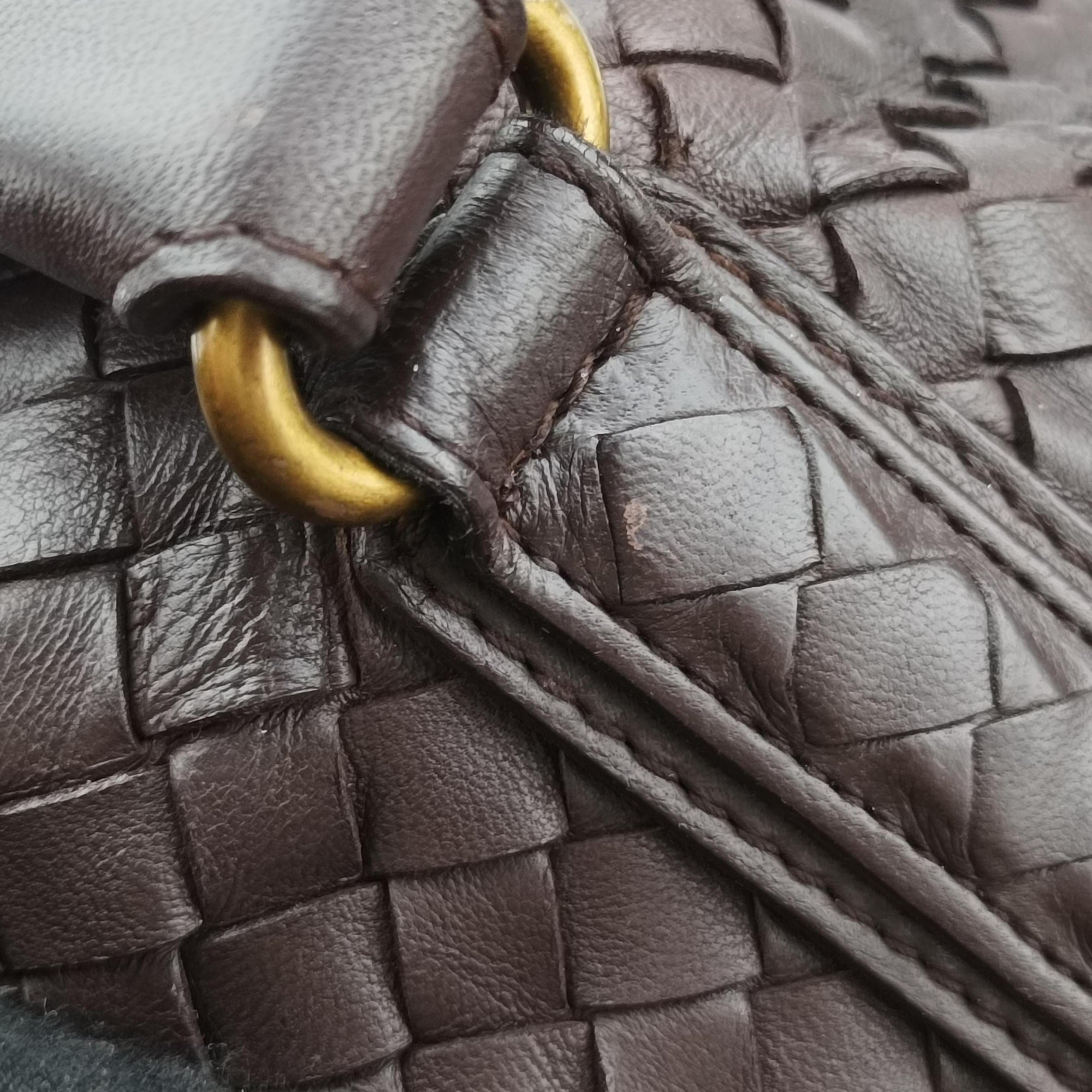 Secondhand Bottega Veneta Intrecciato Brown lambskin  handbag | stylenewstar