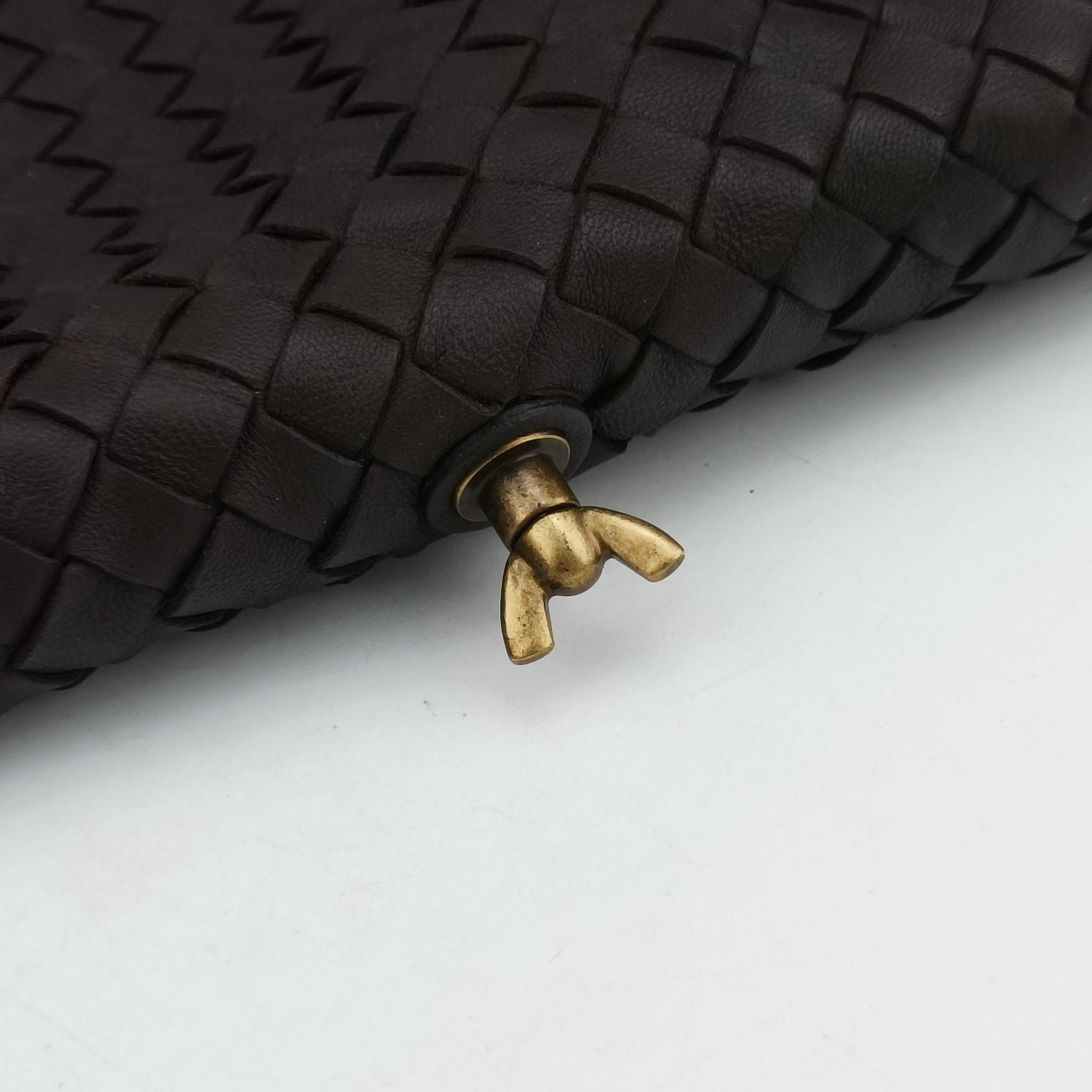 Secondhand Bottega Veneta Intrecciato Brown lambskin  handbag | stylenewstar