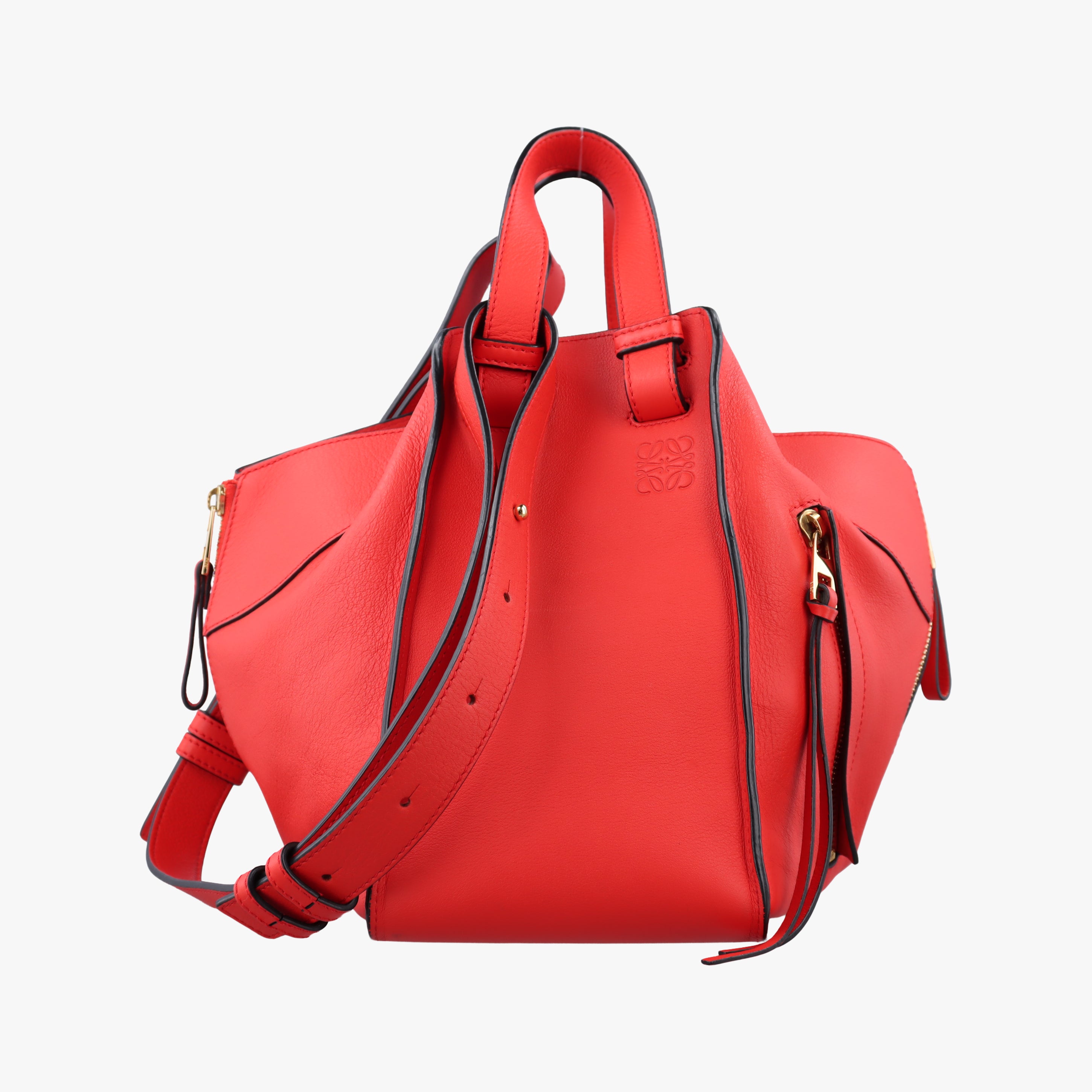 Pre-owned Loewe Hammock Red Leather  shoulderbag | stylenewstar