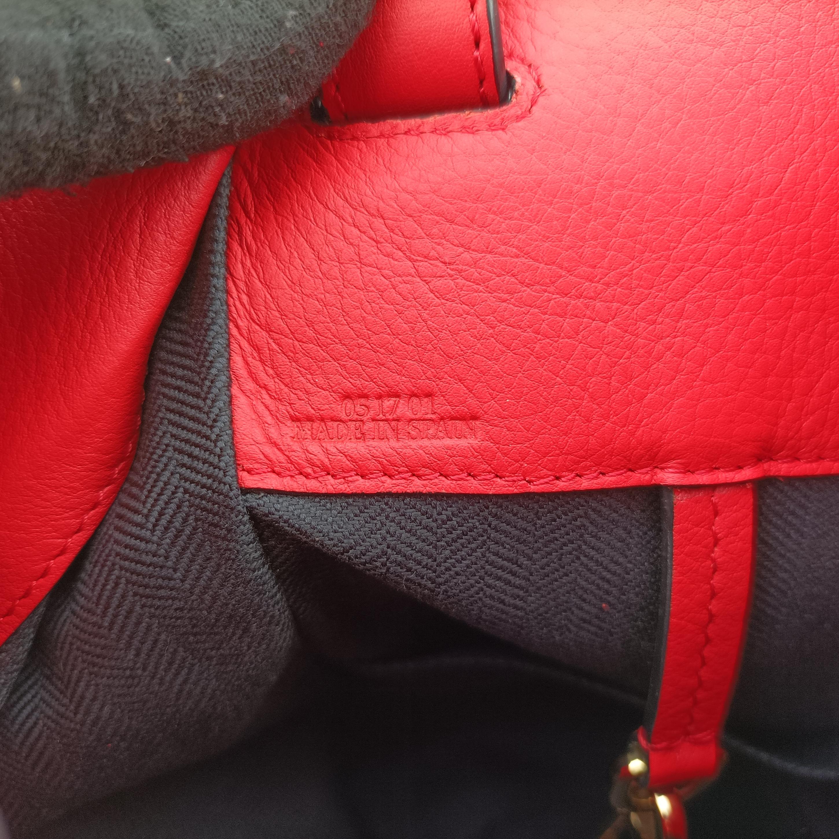 Pre-owned Loewe Hammock Red Leather  shoulderbag | stylenewstar