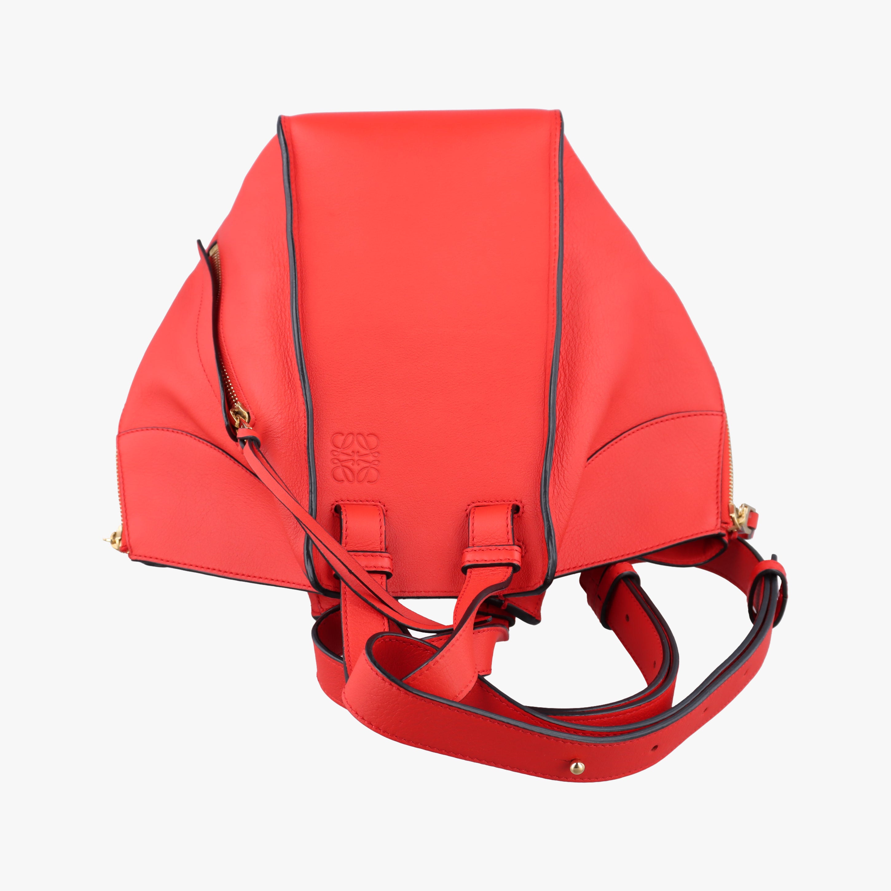 Pre-owned Loewe Hammock Red Leather  shoulderbag | stylenewstar