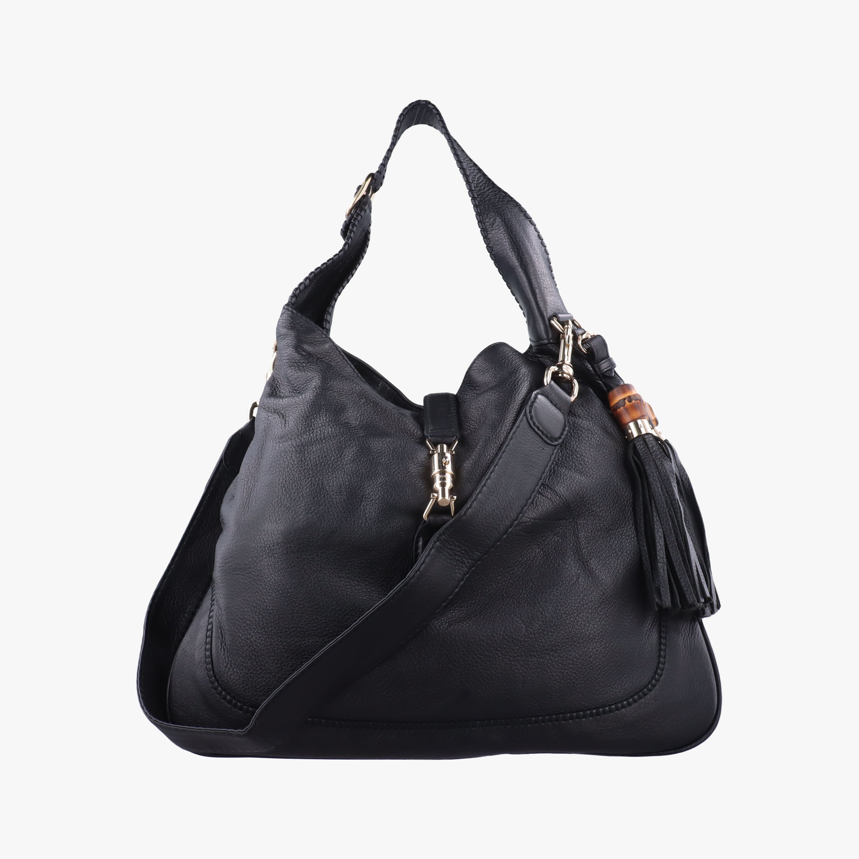 Vintage Gucci New Jackie Black Leather 223929 shoulderbag | stylenewstar
