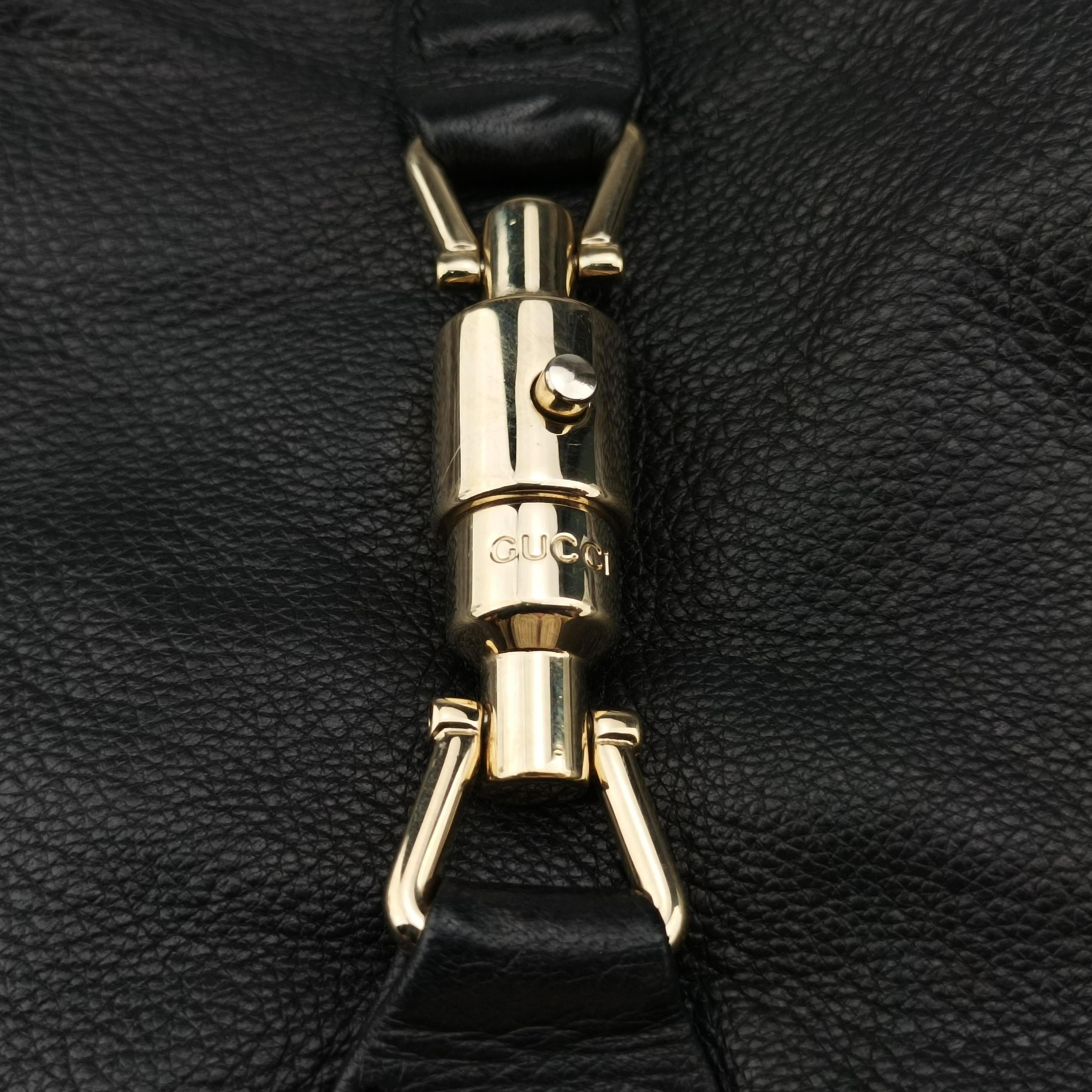Vintage Gucci New Jackie Black Leather 223929 shoulderbag | stylenewstar