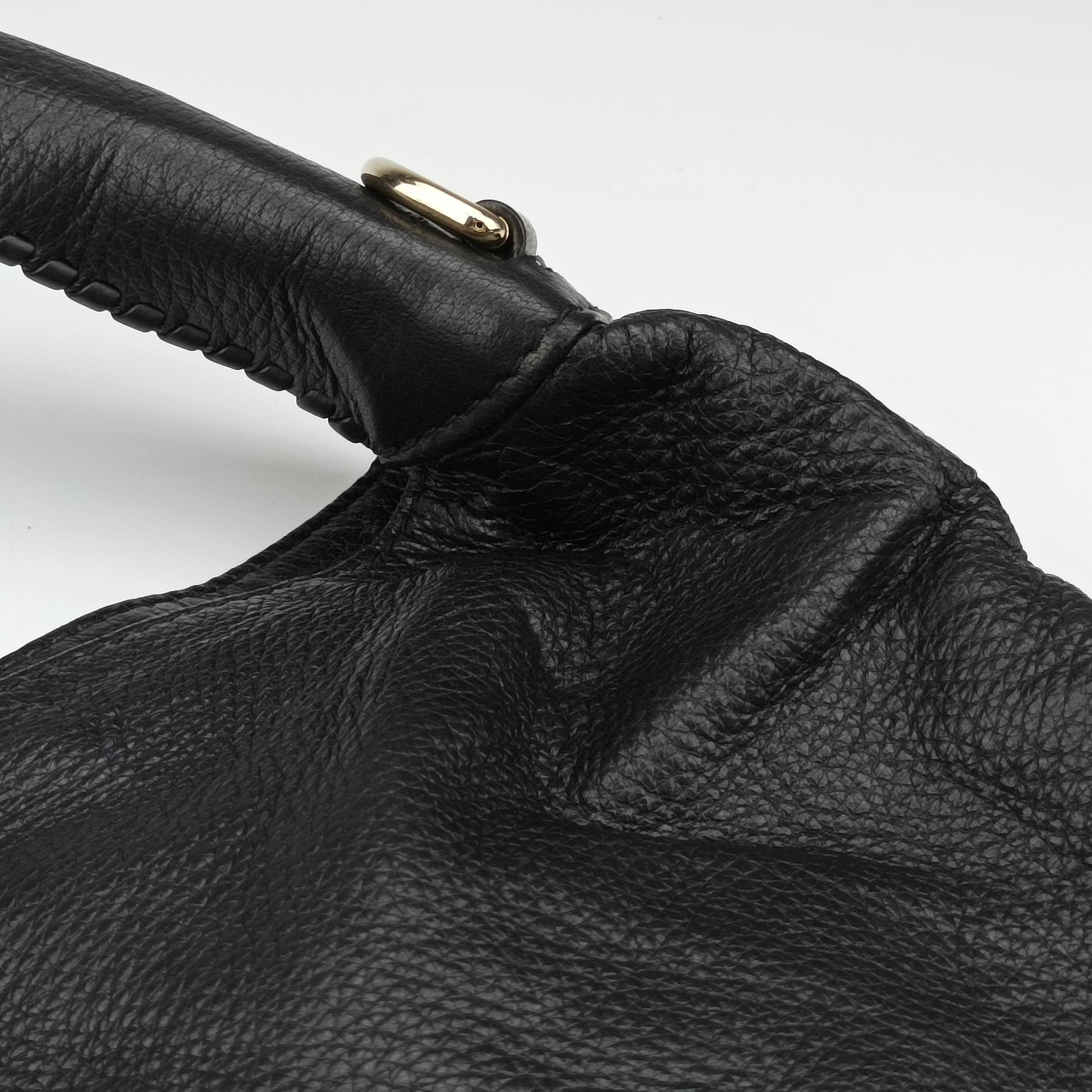 Vintage Gucci New Jackie Black Leather 223929 shoulderbag | stylenewstar