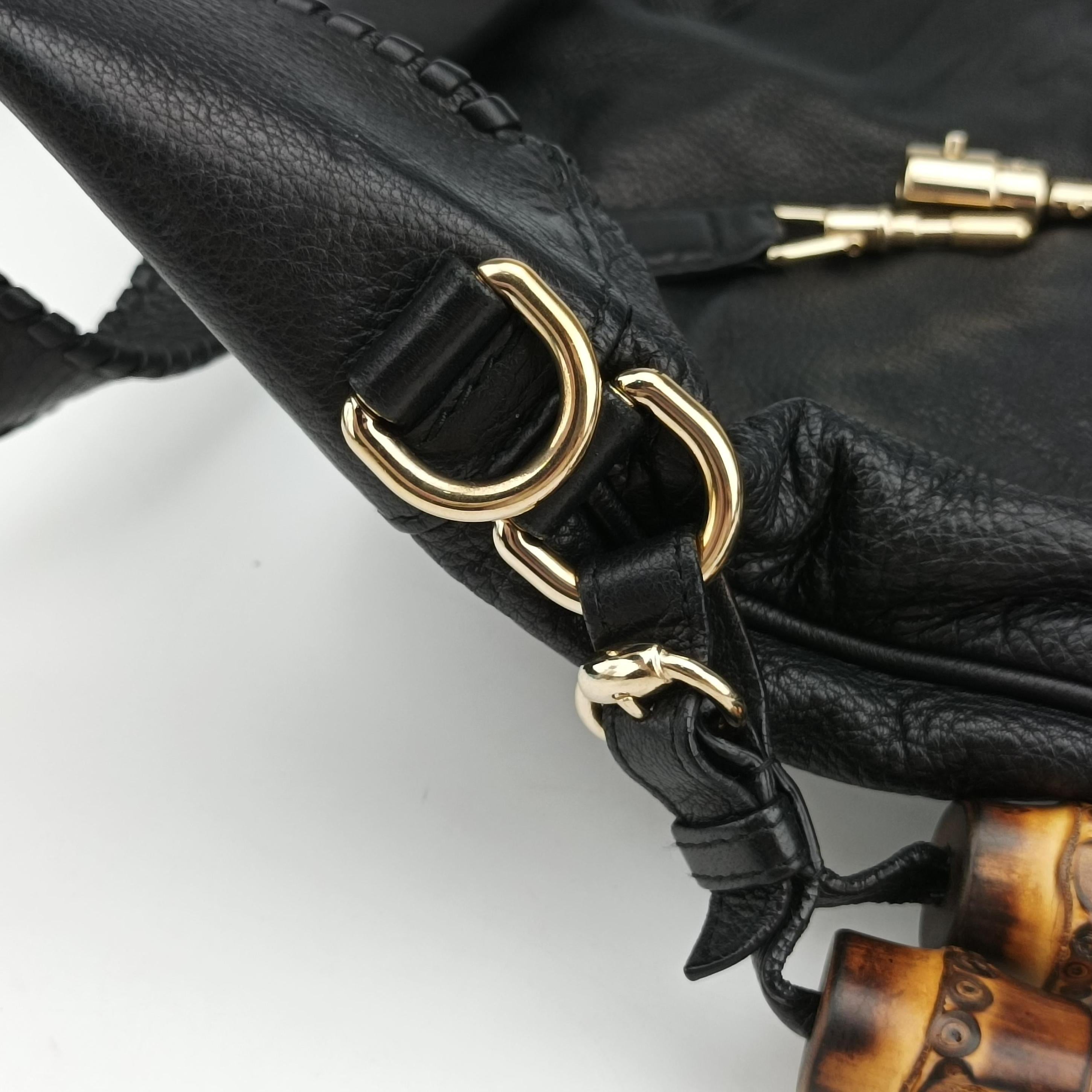 Vintage Gucci New Jackie Black Leather 223929 shoulderbag | stylenewstar
