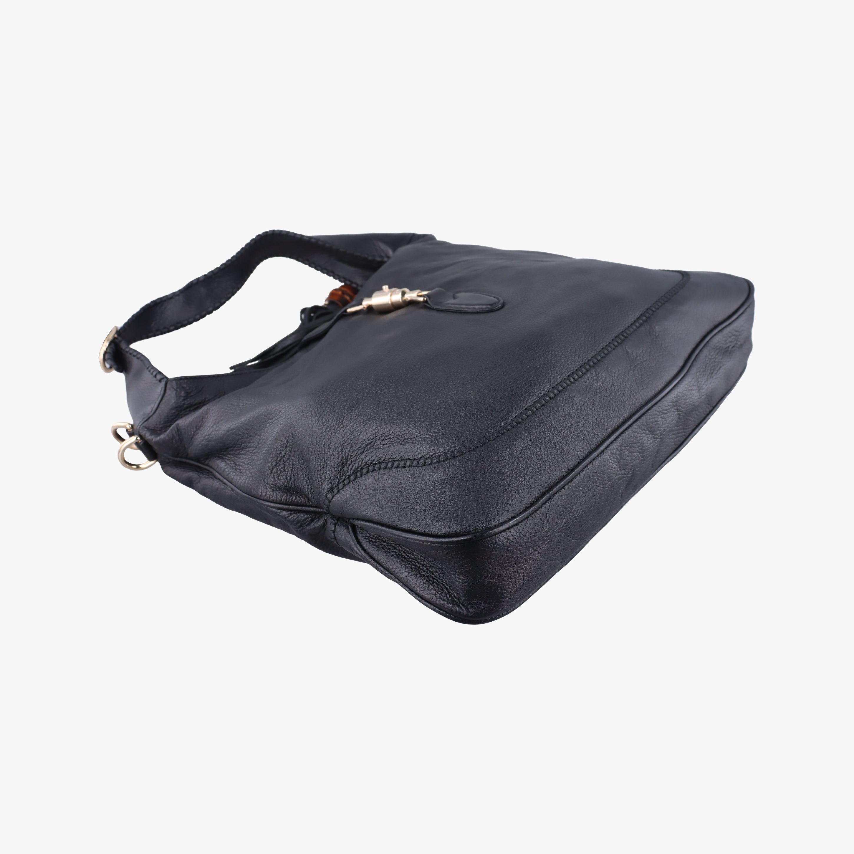 Vintage Gucci New Jackie Black Leather 223929 shoulderbag | stylenewstar