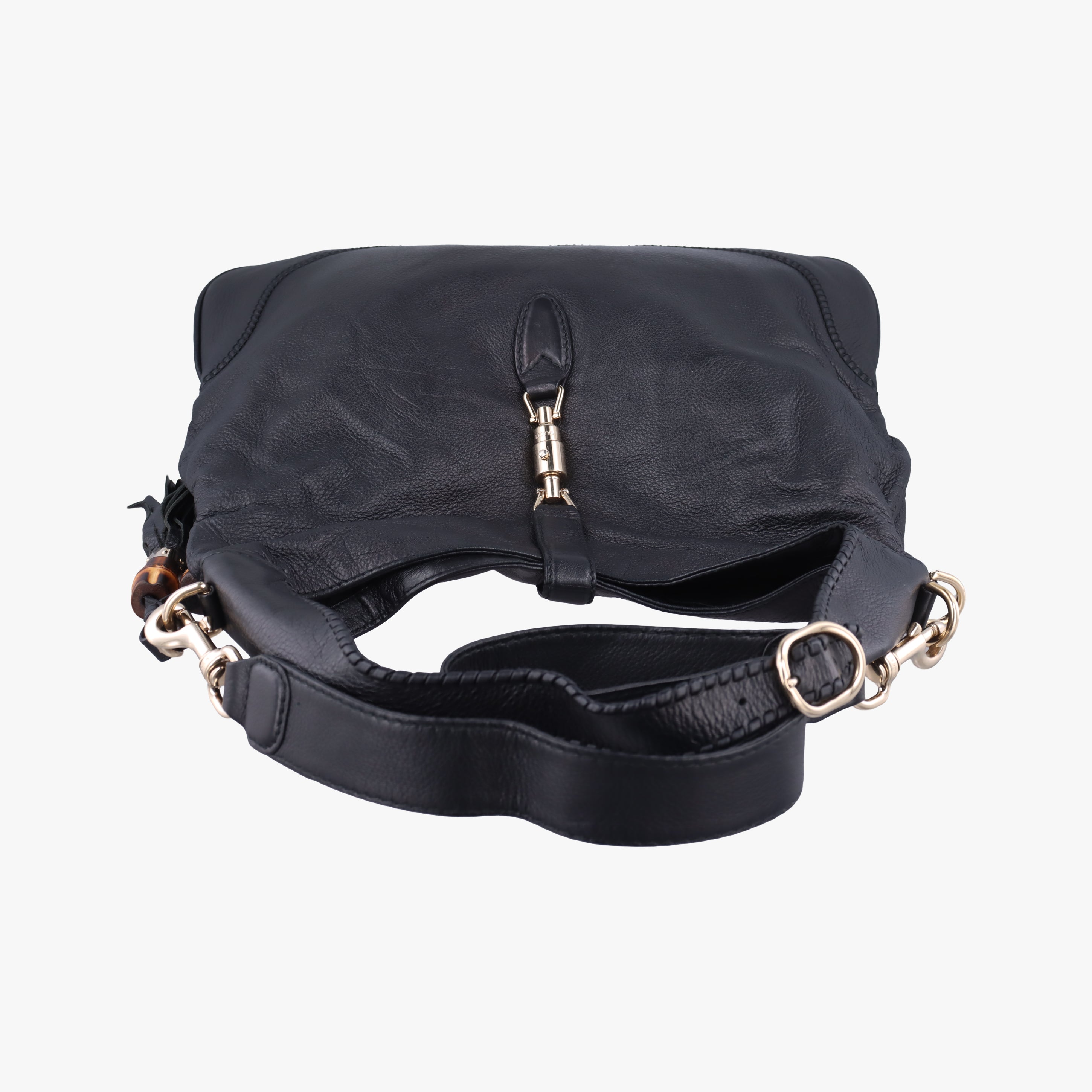 Vintage Gucci New Jackie Black Leather 223929 shoulderbag | stylenewstar