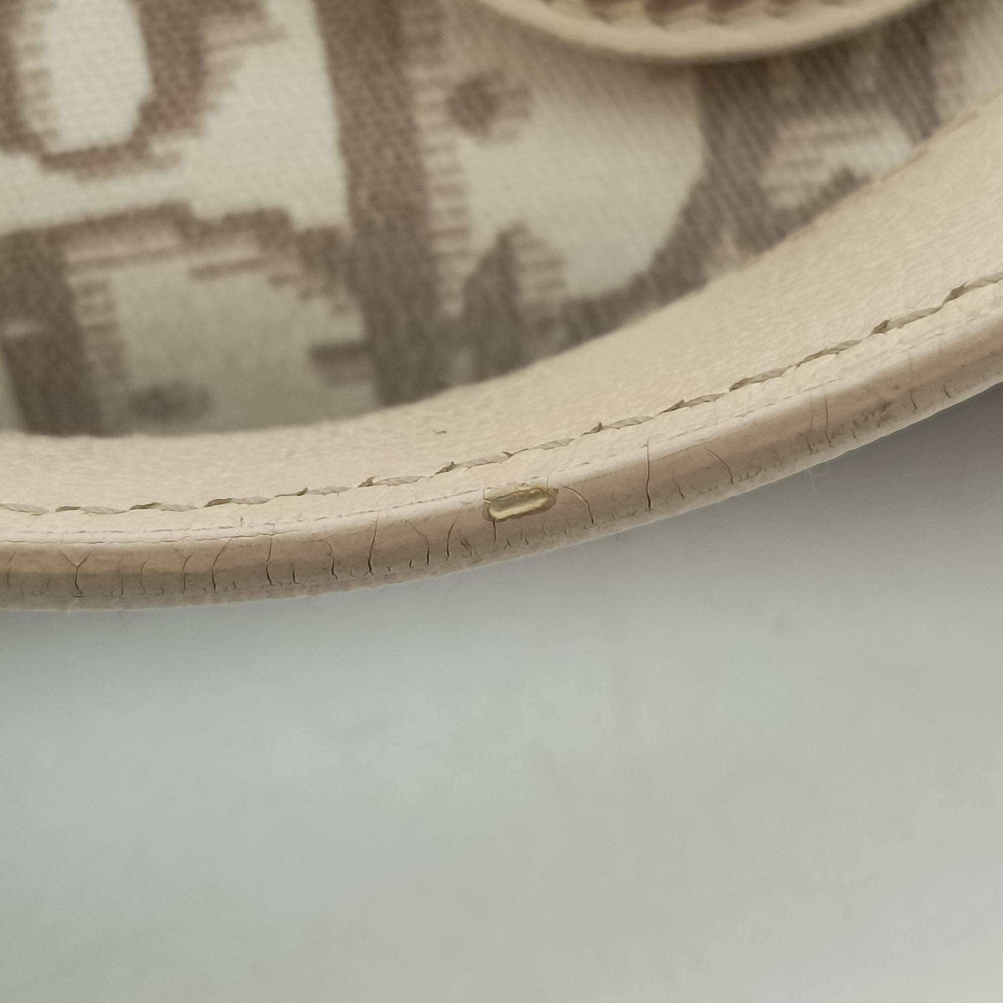 Pre-owned Christian Dior Oblique Floral Trotter White x Beige x Multicolor Canvas × Leather  handbag | stylenewstar
