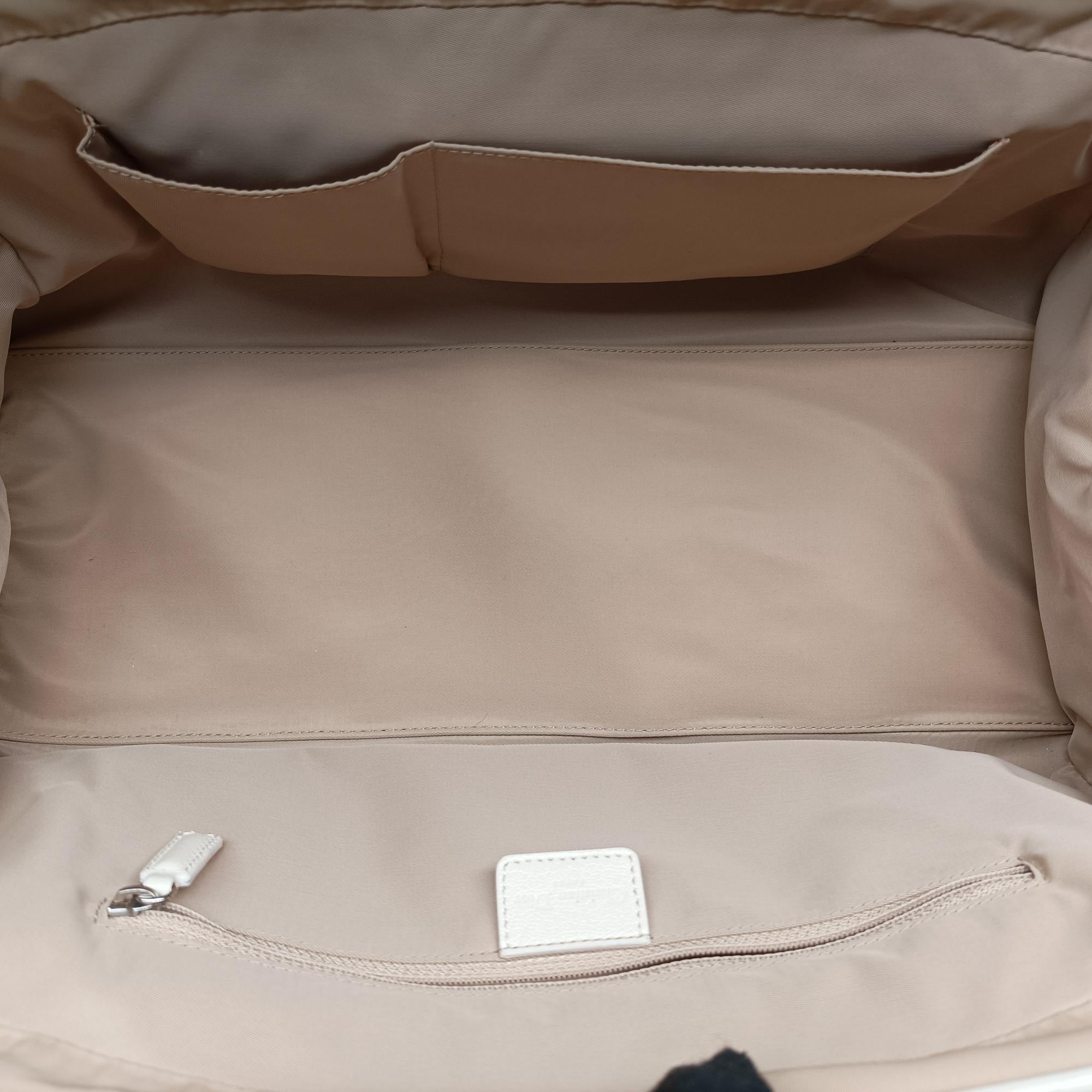 Pre-owned Christian Dior Oblique Floral Trotter White x Beige x Multicolor Canvas × Leather  handbag | stylenewstar