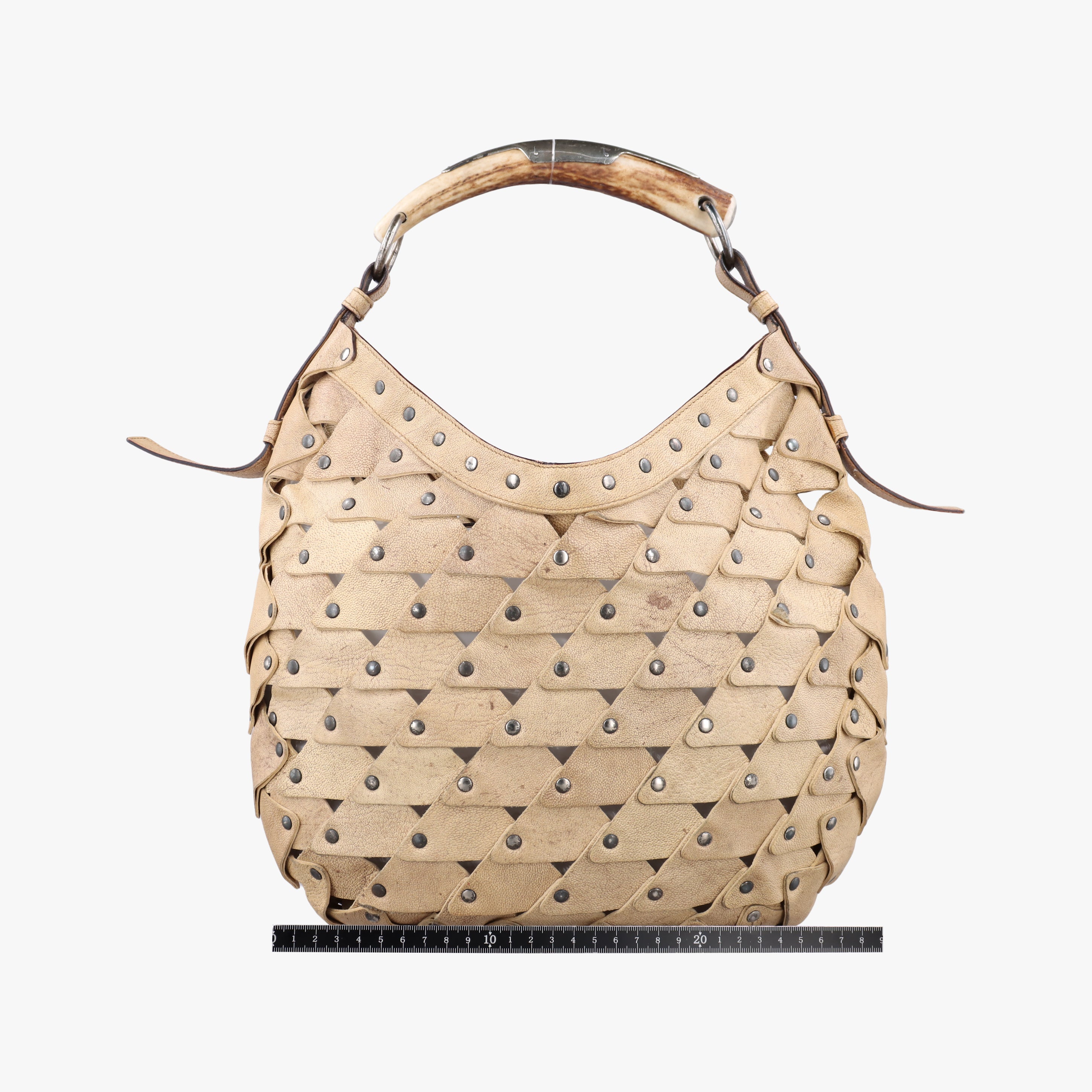 Pre-owned Yves Saint Laurent Mombasa beige Leather  handbag | stylenewstar