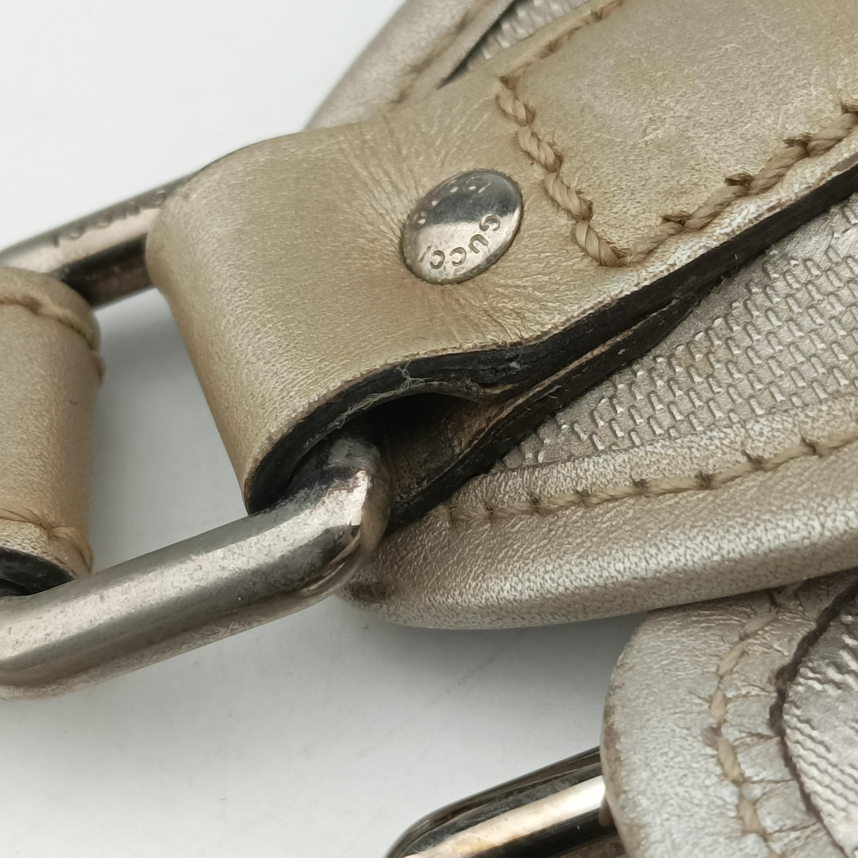 Secondhand Gucci Jackie Silver PVC coated canvas 203494 handbag | stylenewstar
