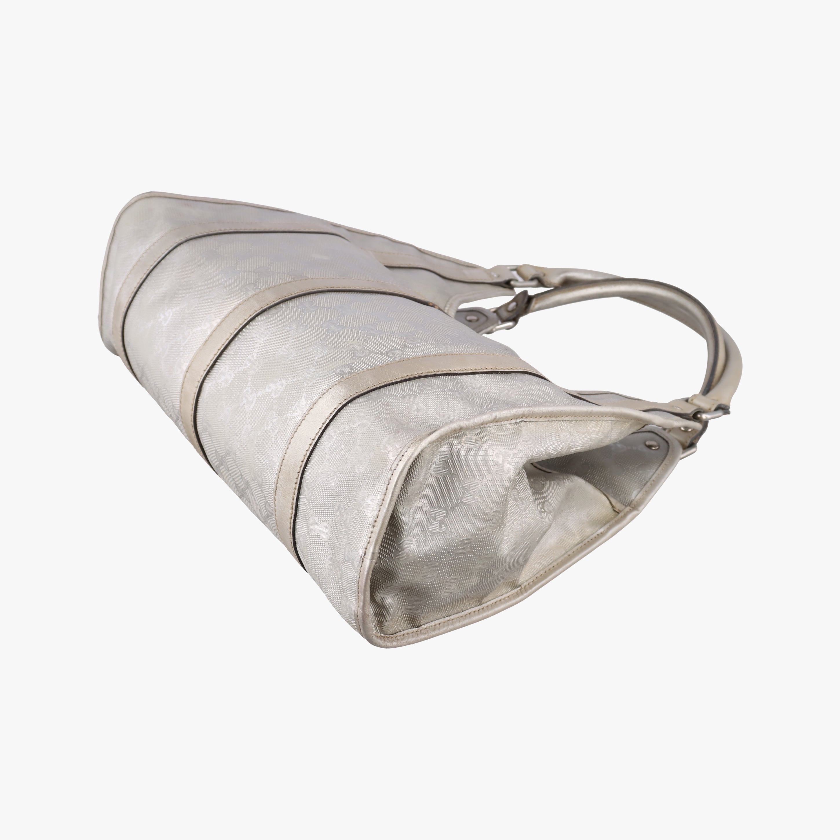 Secondhand Gucci Jackie Silver PVC coated canvas 203494 handbag | stylenewstar