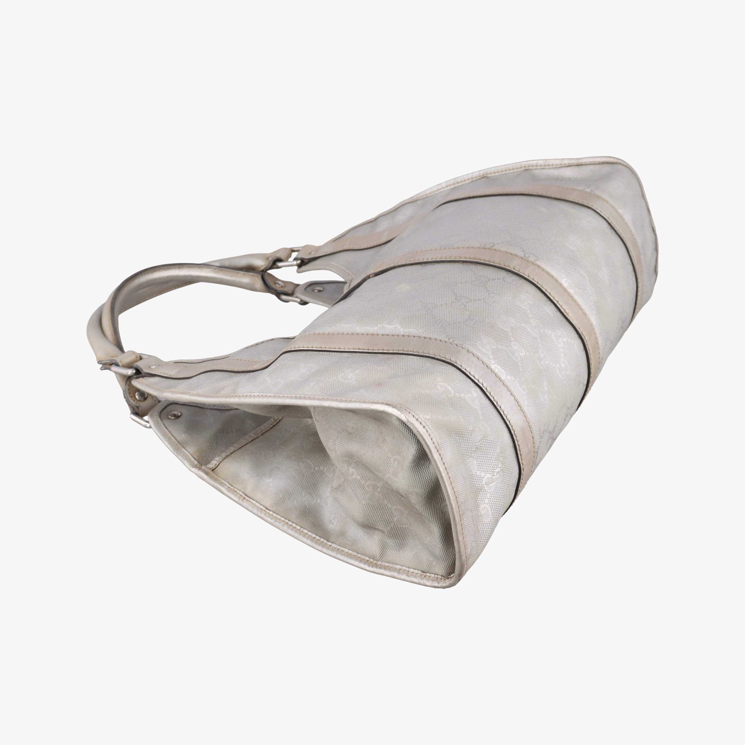 Secondhand Gucci Jackie Silver PVC coated canvas 203494 handbag | stylenewstar