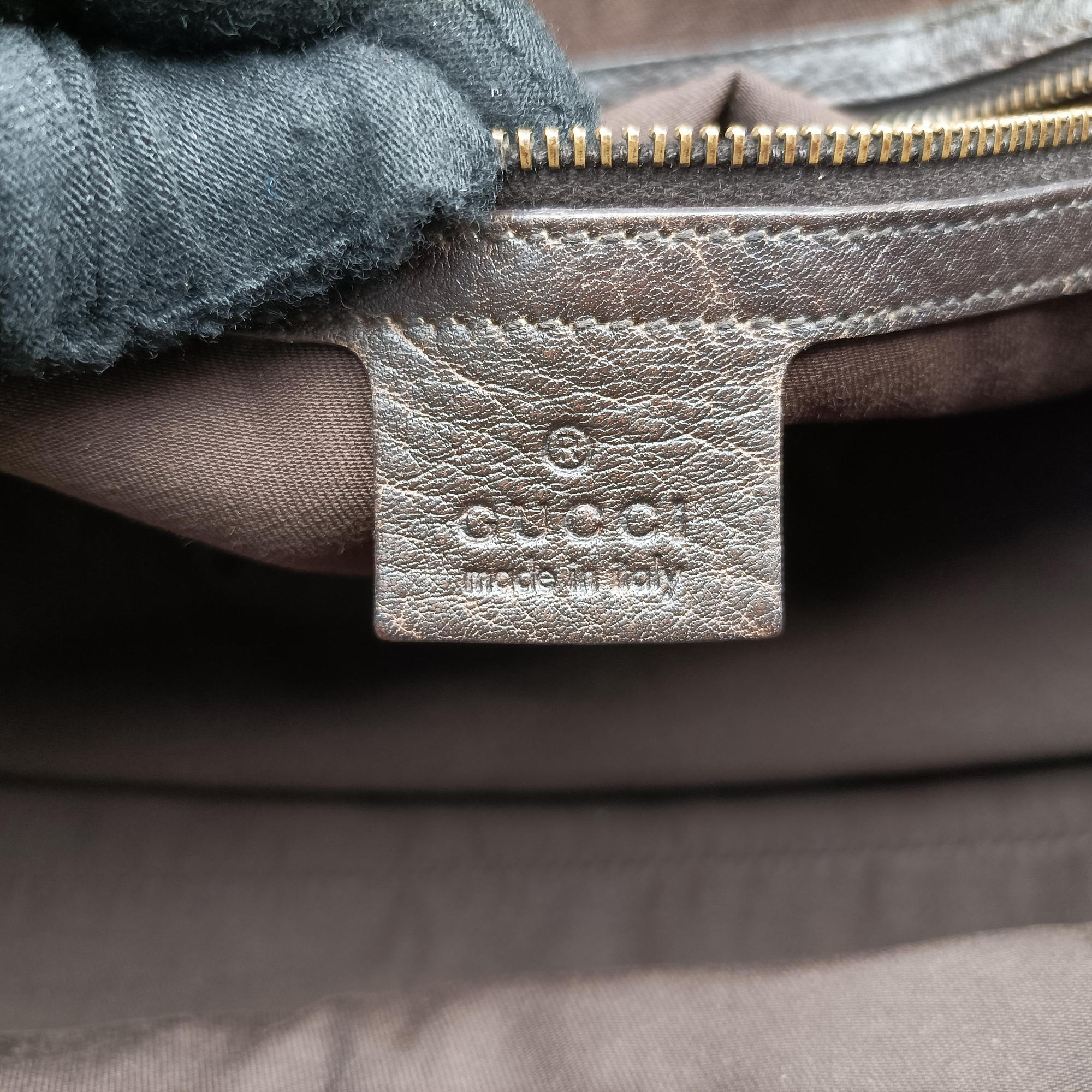 Pre-owned Gucci Guccissima New Pelham horsebit Brown leather 223958 shoulderbag | stylenewstar