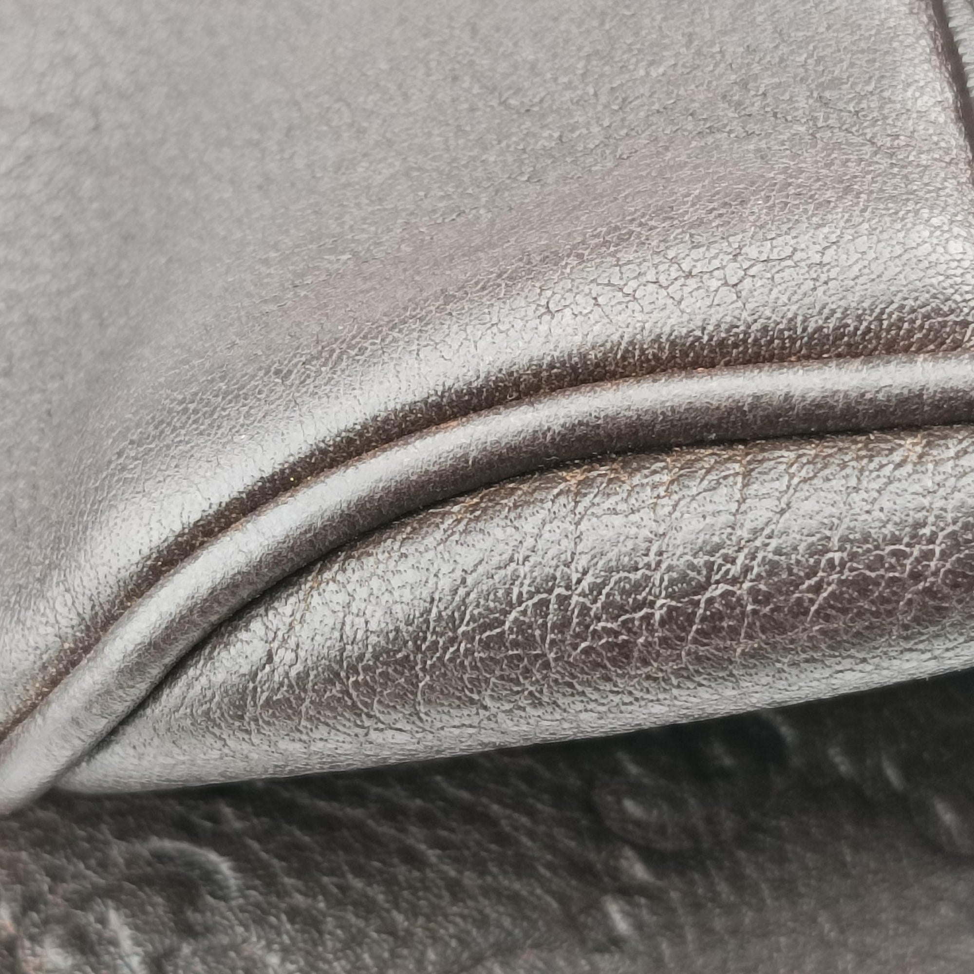 Pre-owned Gucci Guccissima New Pelham horsebit Brown leather 223958 shoulderbag | stylenewstar