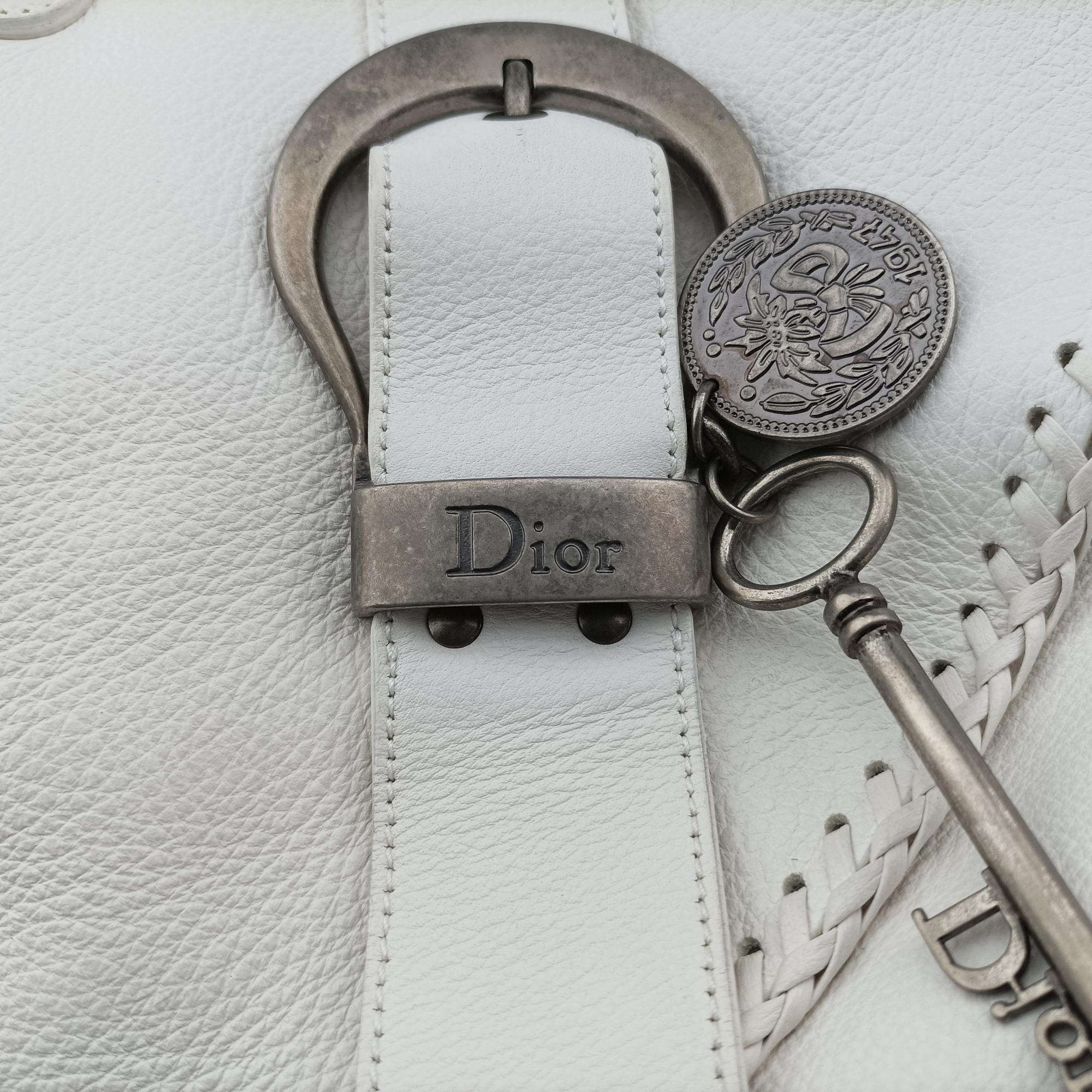 Vintage Christian Dior Gaucho White leather  handbag | stylenewstar