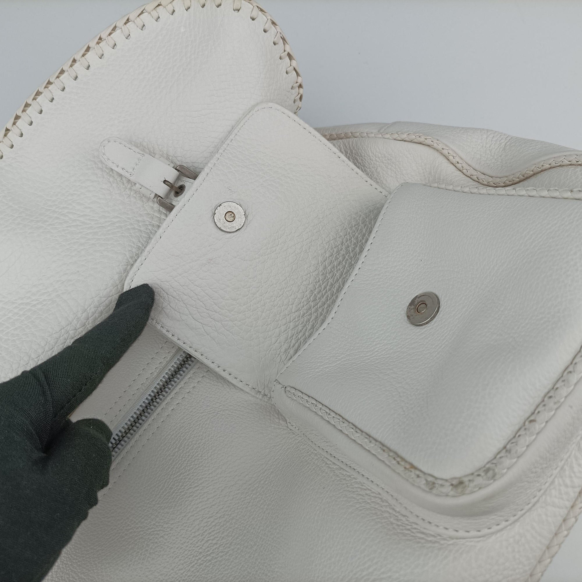 Vintage Christian Dior Gaucho White leather  handbag | stylenewstar