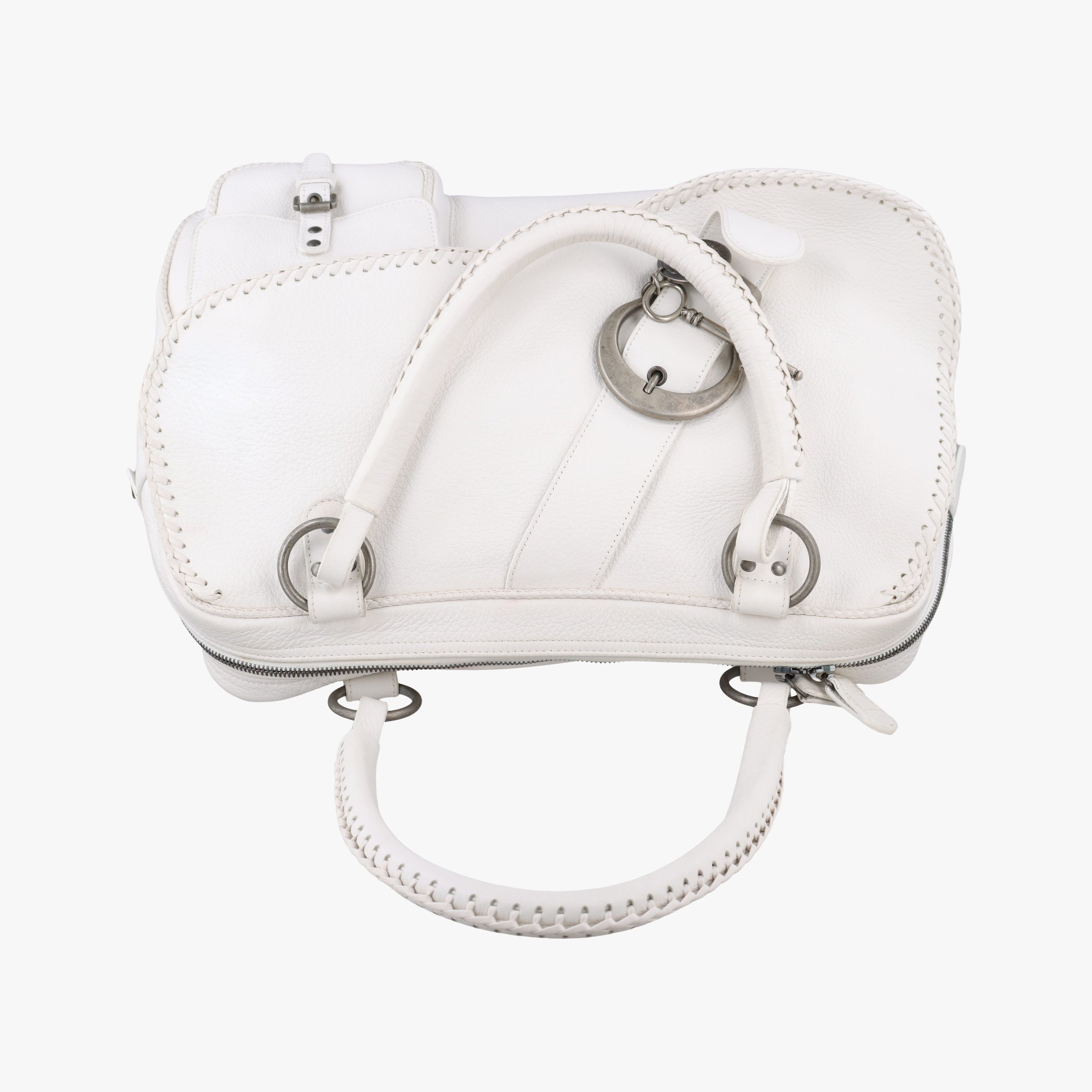 Vintage Christian Dior Gaucho White leather  handbag | stylenewstar