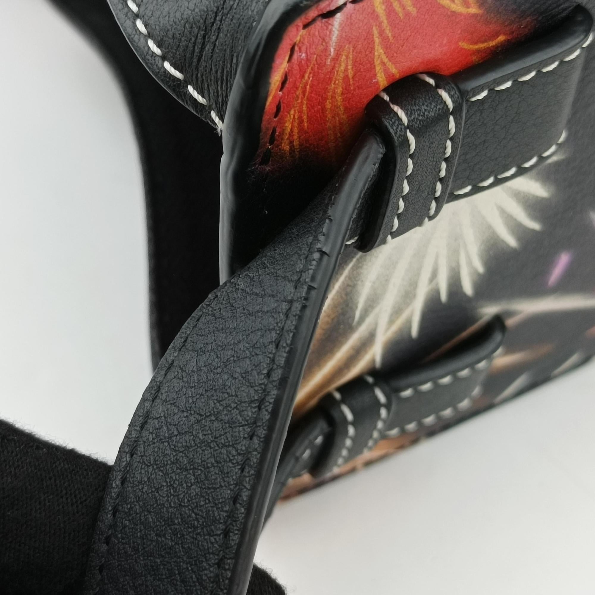 Pre-owned Loewe Hammock fireworks print Black×Multicolour Leather  shoulderbag | stylenewstar