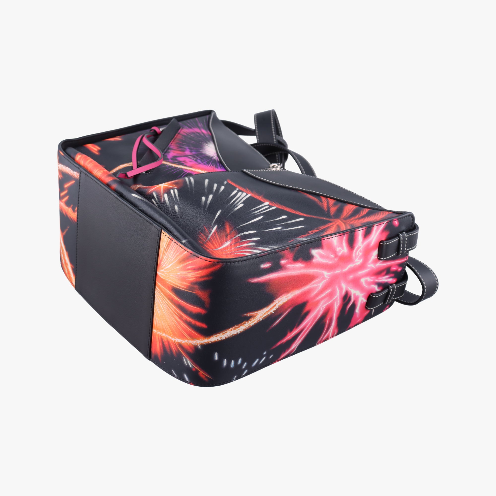 Pre-owned Loewe Hammock fireworks print Black×Multicolour Leather  shoulderbag | stylenewstar
