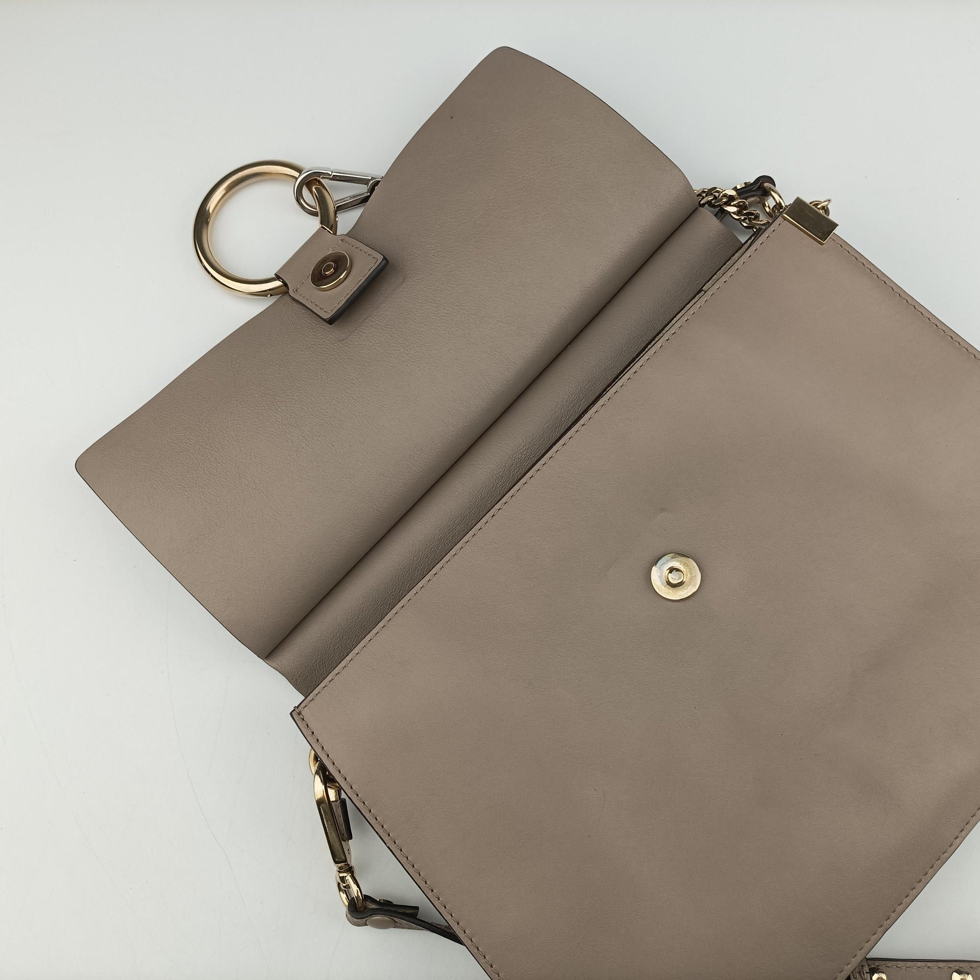Pre-owned Chloe FAYE Grey Suede × leather  shoulderbag | stylenewstar