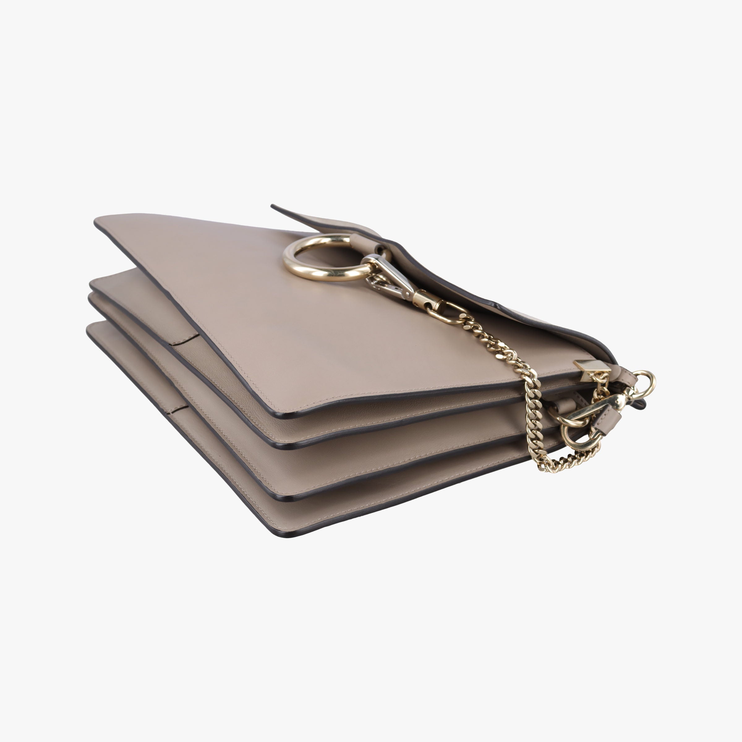 Pre-owned Chloe FAYE Grey Suede × leather  shoulderbag | stylenewstar