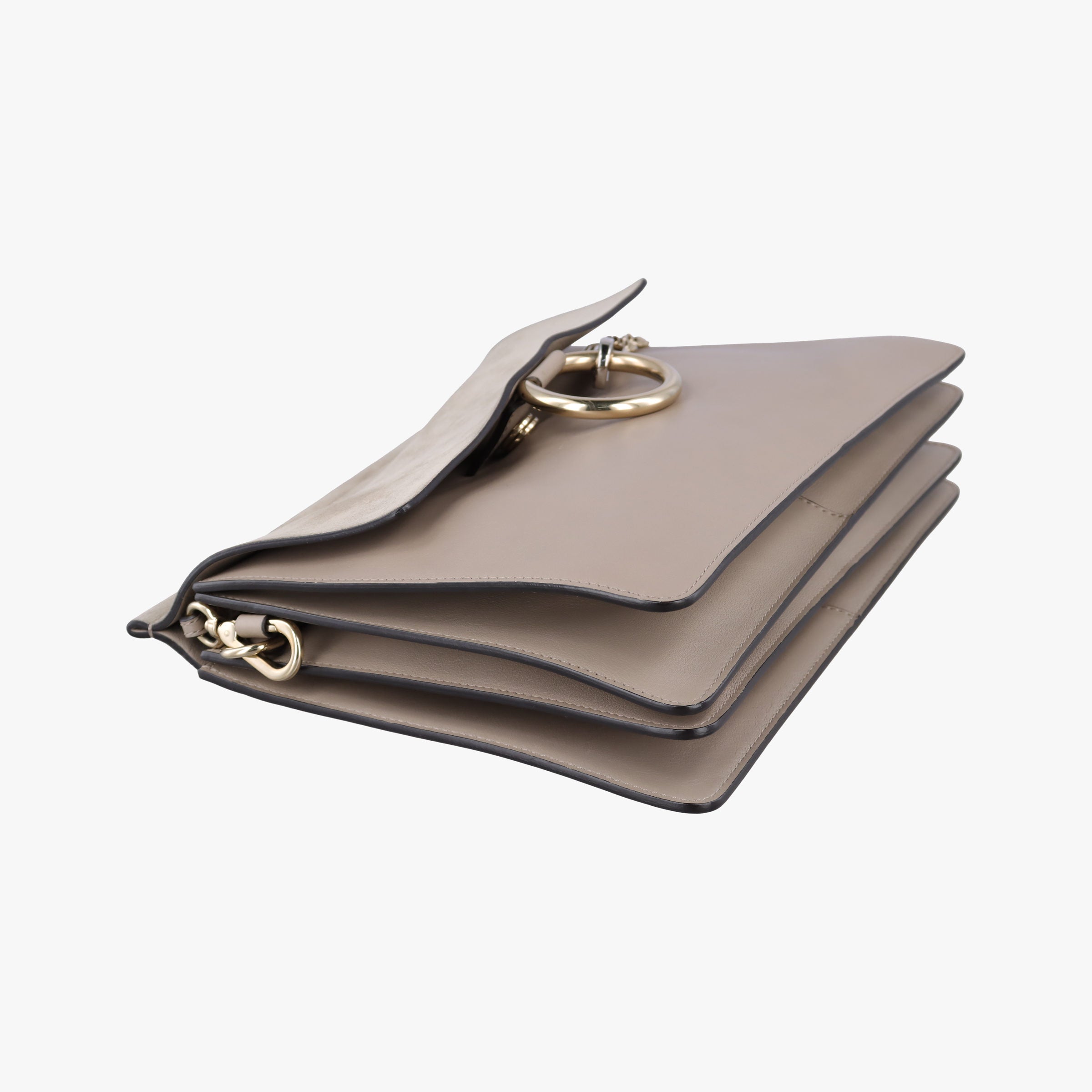 Pre-owned Chloe FAYE Grey Suede × leather  shoulderbag | stylenewstar