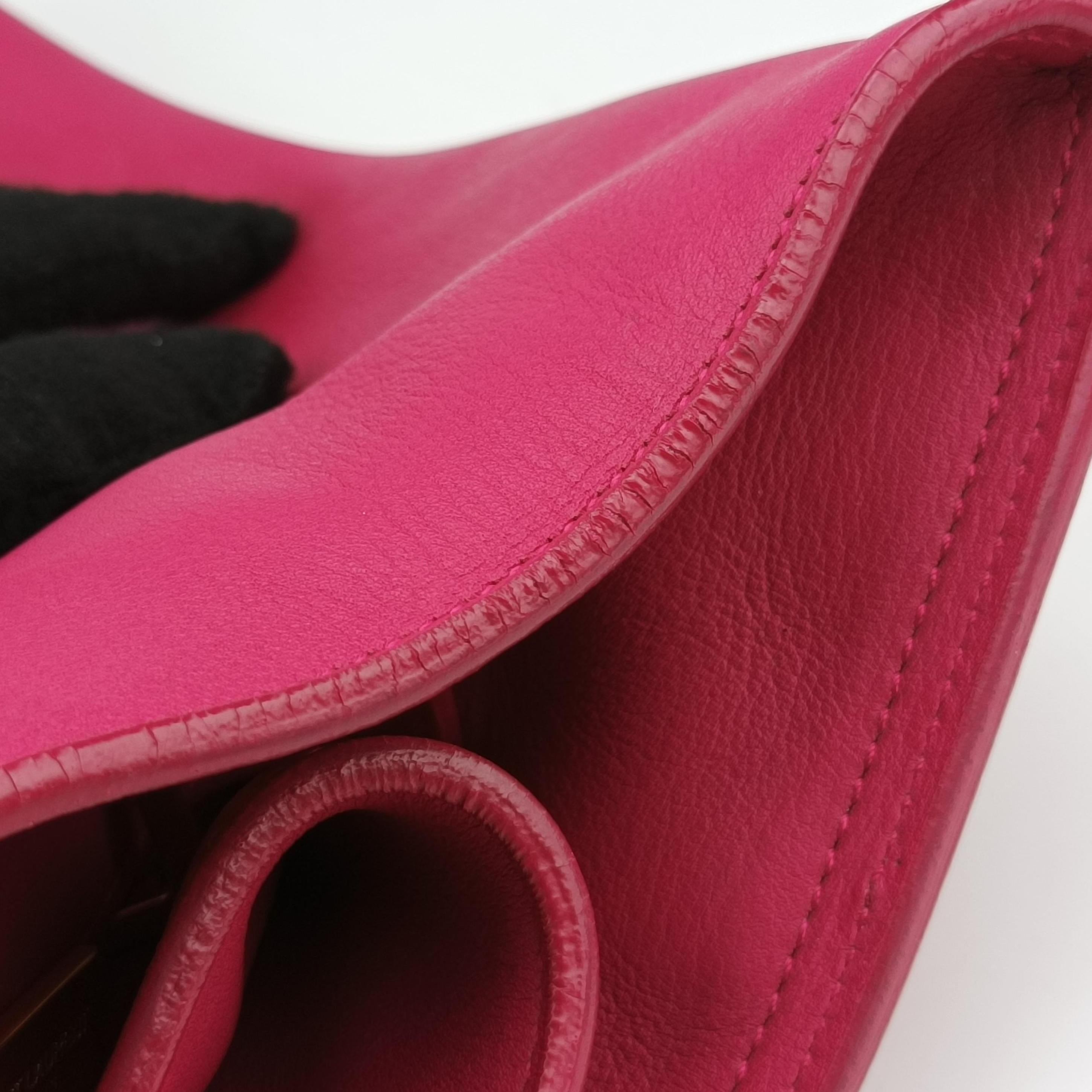 Vintage Yves Saint Laurent Y Ligne Petit Cabas Rose Red Leather 311210 shoulderbag | stylenewstar