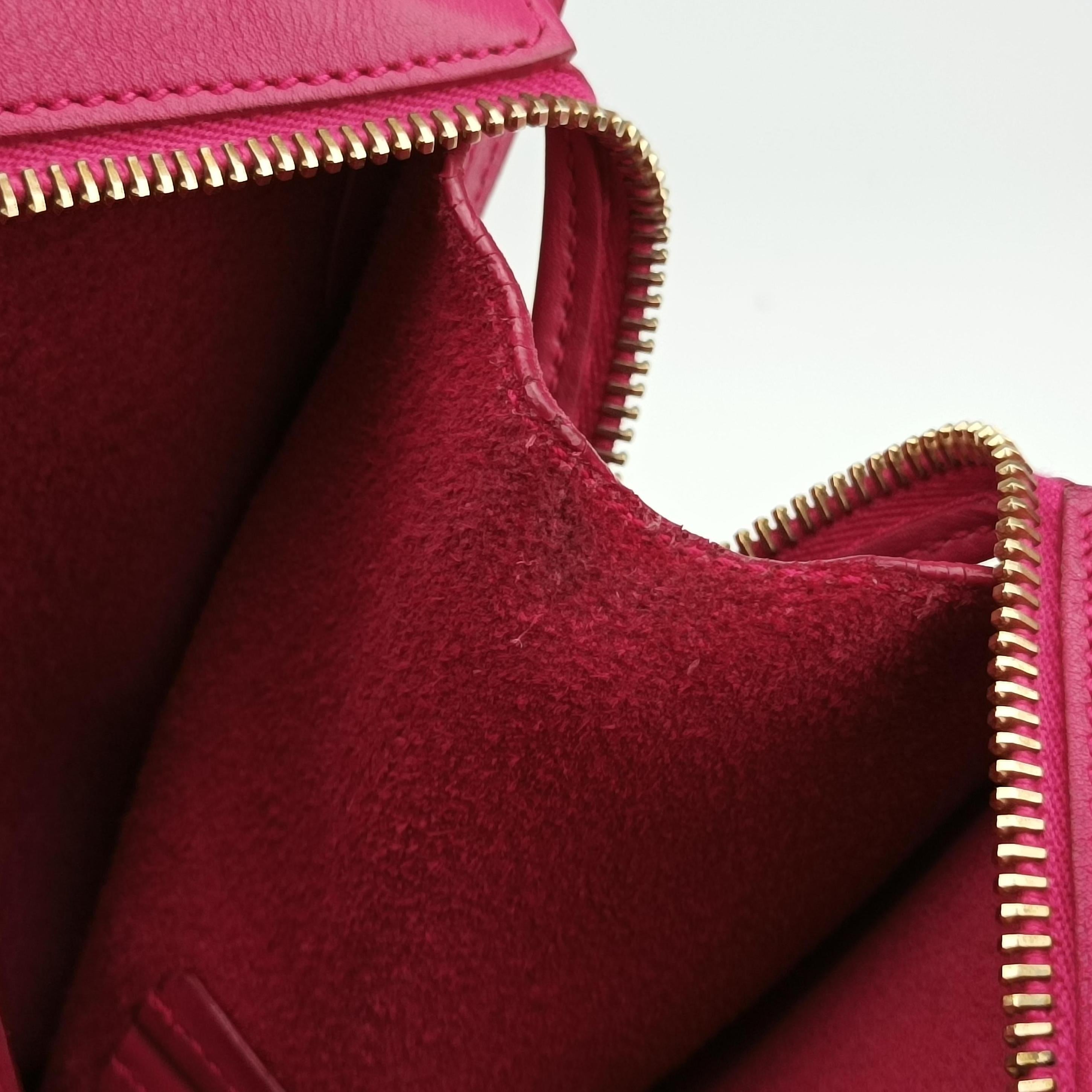 Vintage Yves Saint Laurent Y Ligne Petit Cabas Rose Red Leather 311210 shoulderbag | stylenewstar