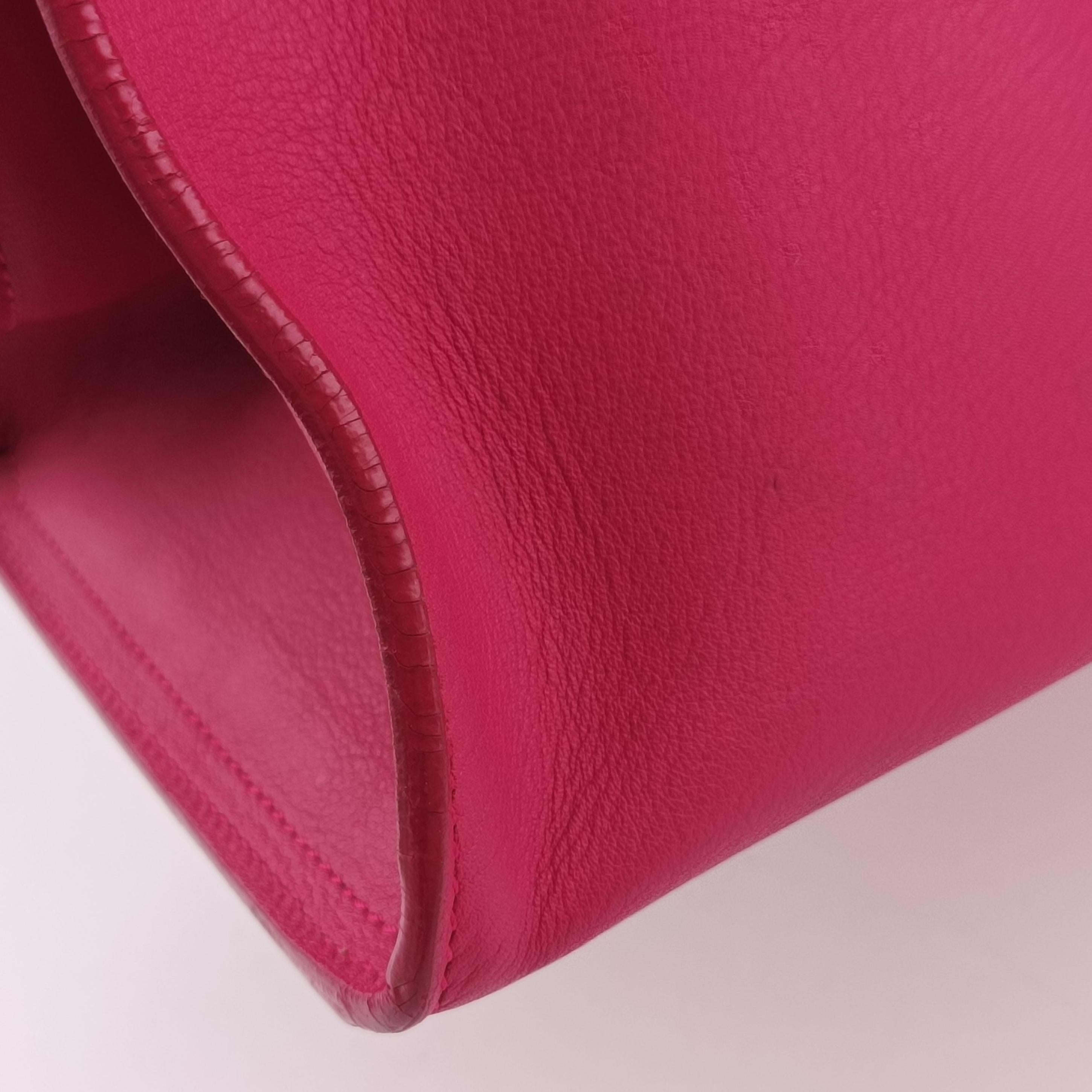 Vintage Yves Saint Laurent Y Ligne Petit Cabas Rose Red Leather 311210 shoulderbag | stylenewstar