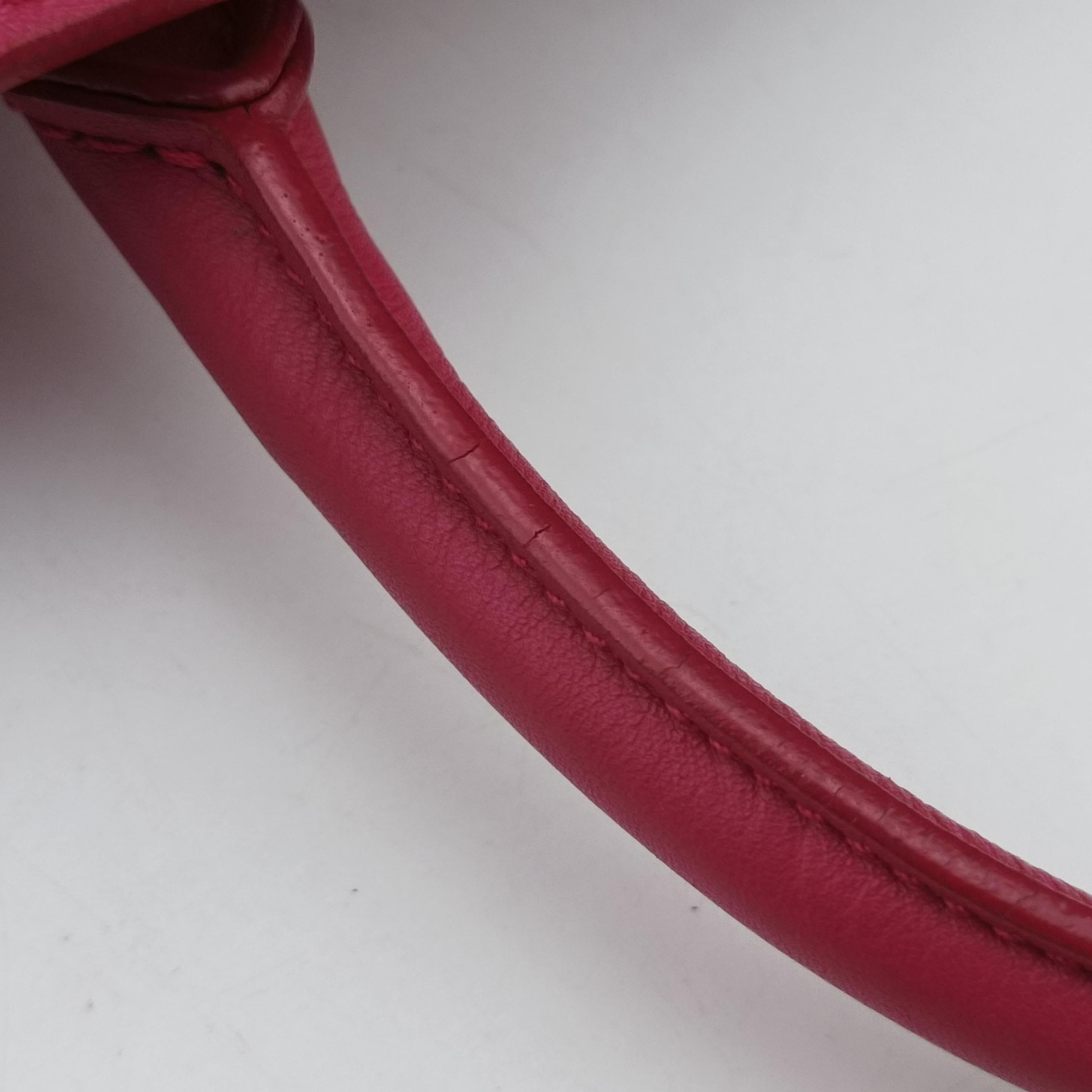 Vintage Yves Saint Laurent Y Ligne Petit Cabas Rose Red Leather 311210 shoulderbag | stylenewstar