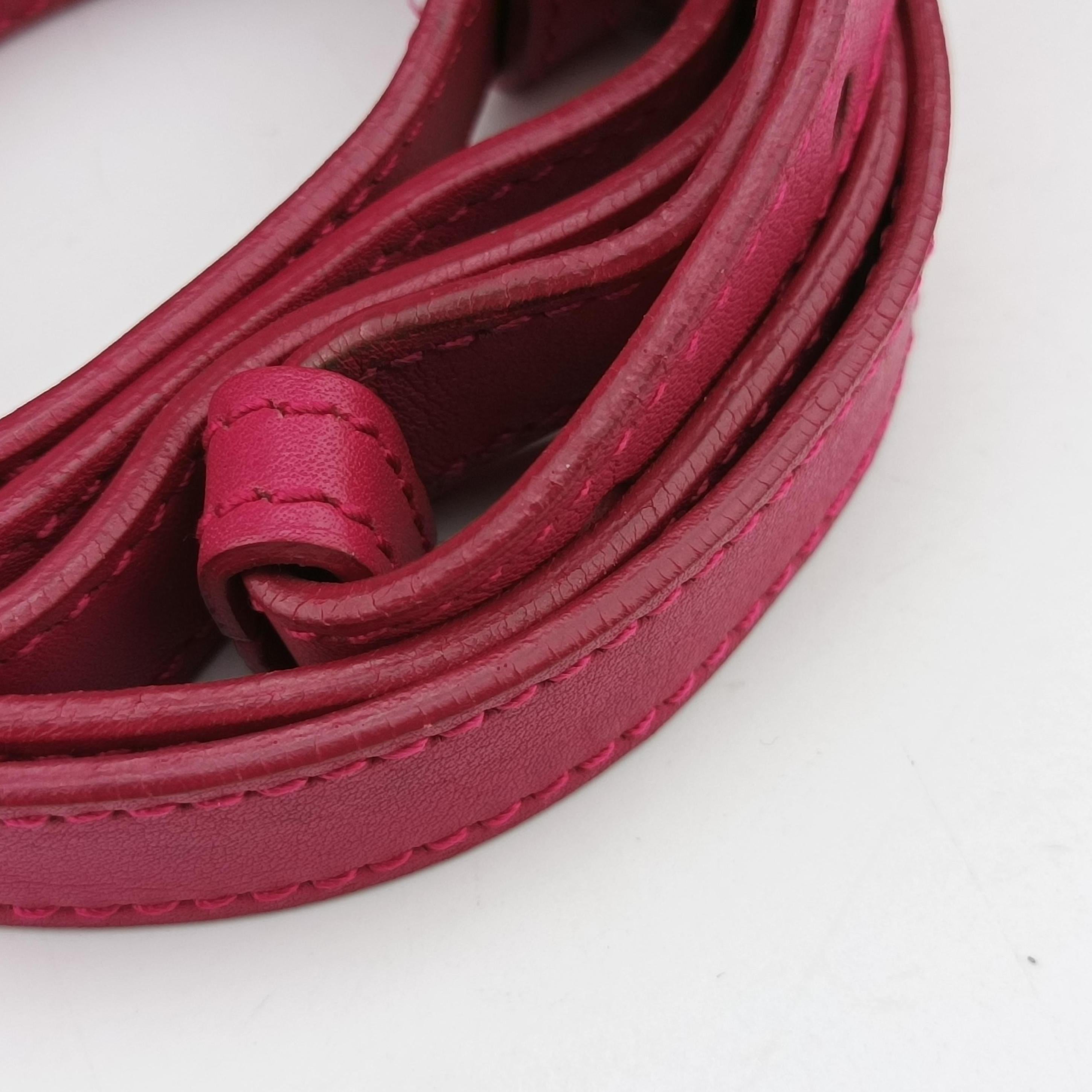 Vintage Yves Saint Laurent Y Ligne Petit Cabas Rose Red Leather 311210 shoulderbag | stylenewstar
