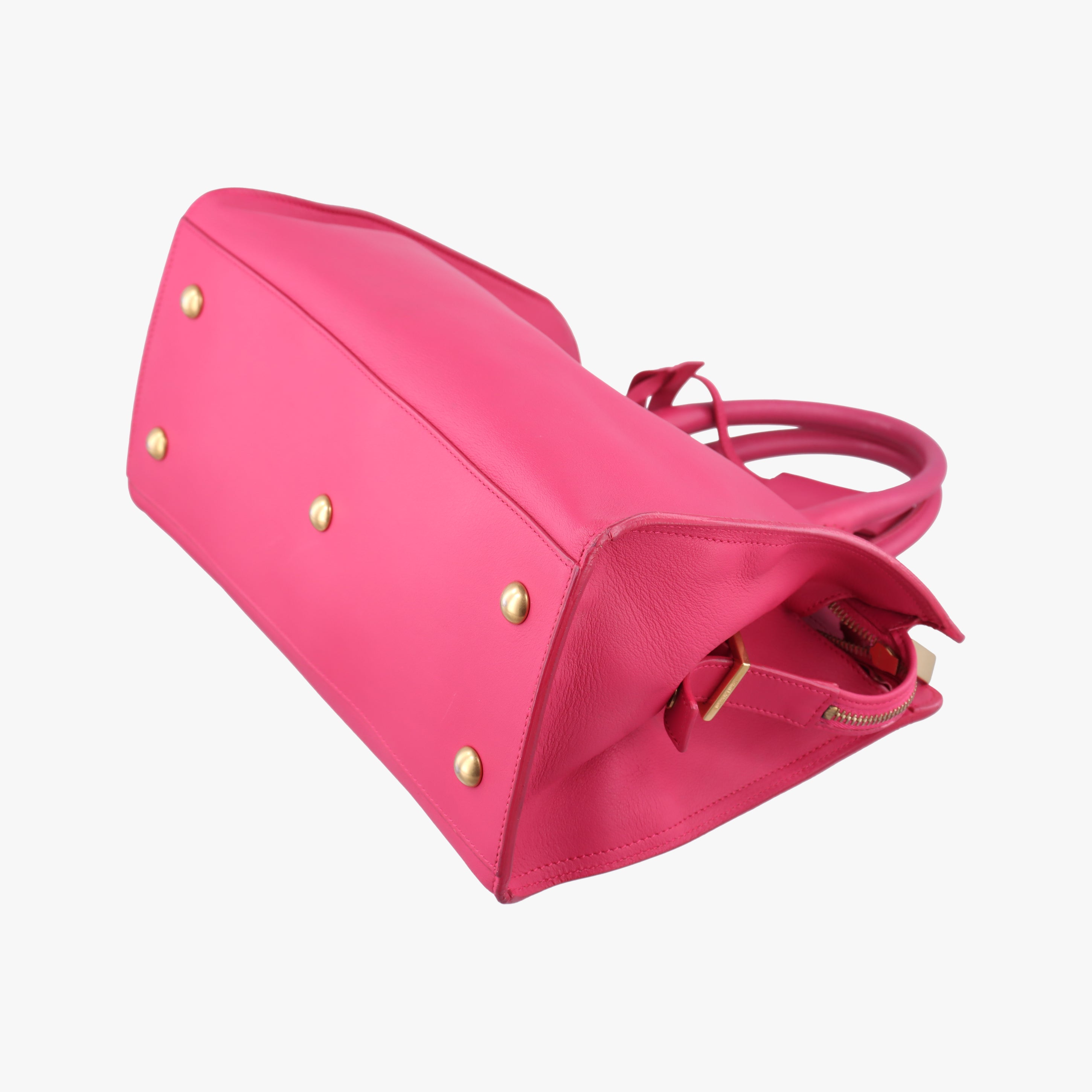 Vintage Yves Saint Laurent Y Ligne Petit Cabas Rose Red Leather 311210 shoulderbag | stylenewstar