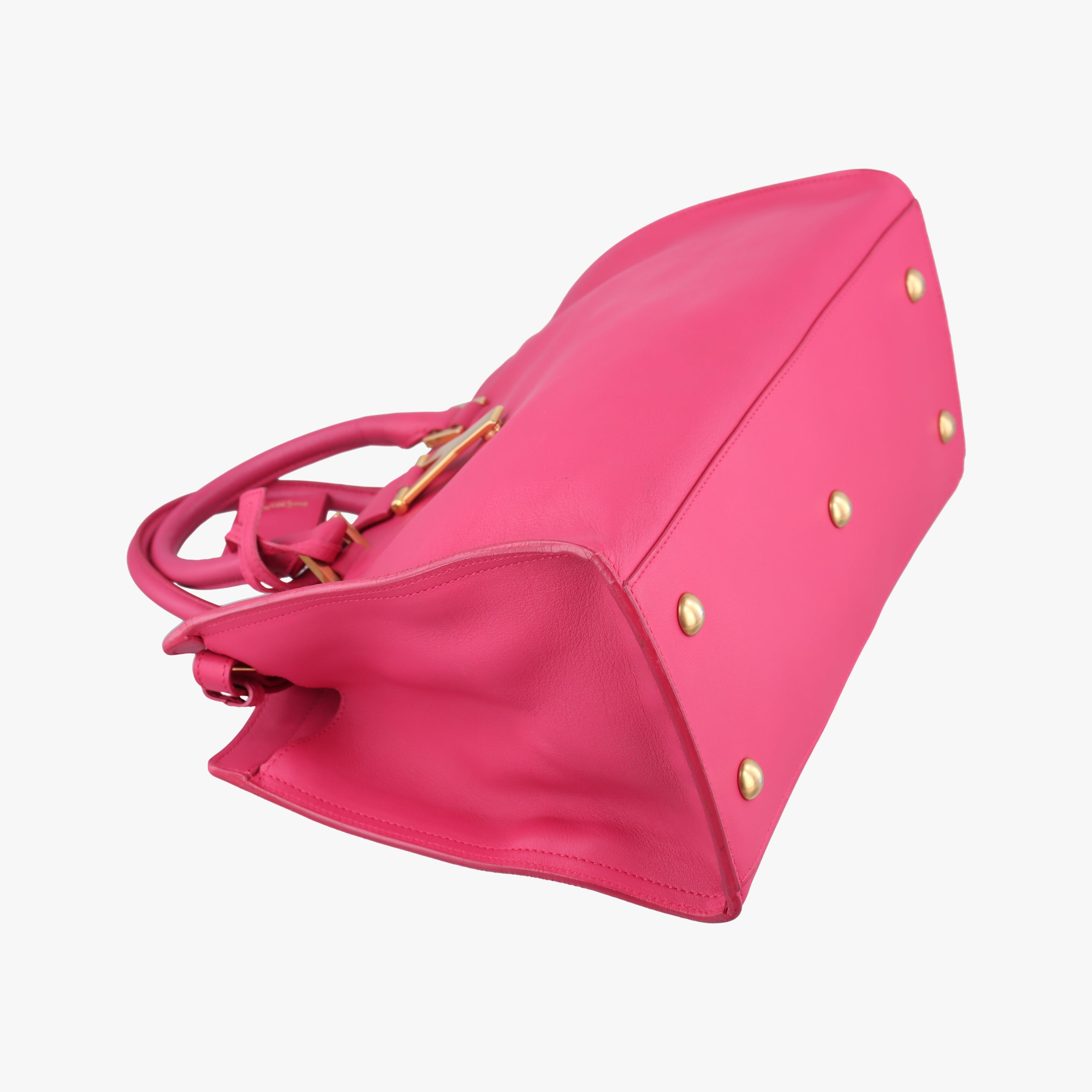 Vintage Yves Saint Laurent Y Ligne Petit Cabas Rose Red Leather 311210 shoulderbag | stylenewstar