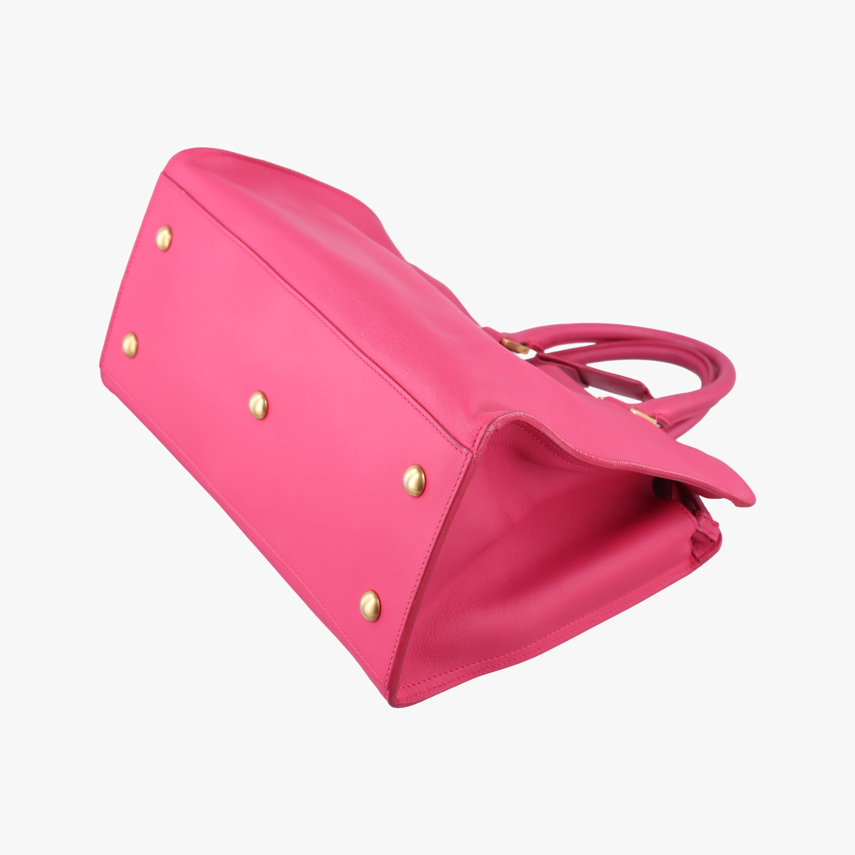 Vintage Yves Saint Laurent Y Ligne Petit Cabas Rose Red Leather 311210 shoulderbag | stylenewstar