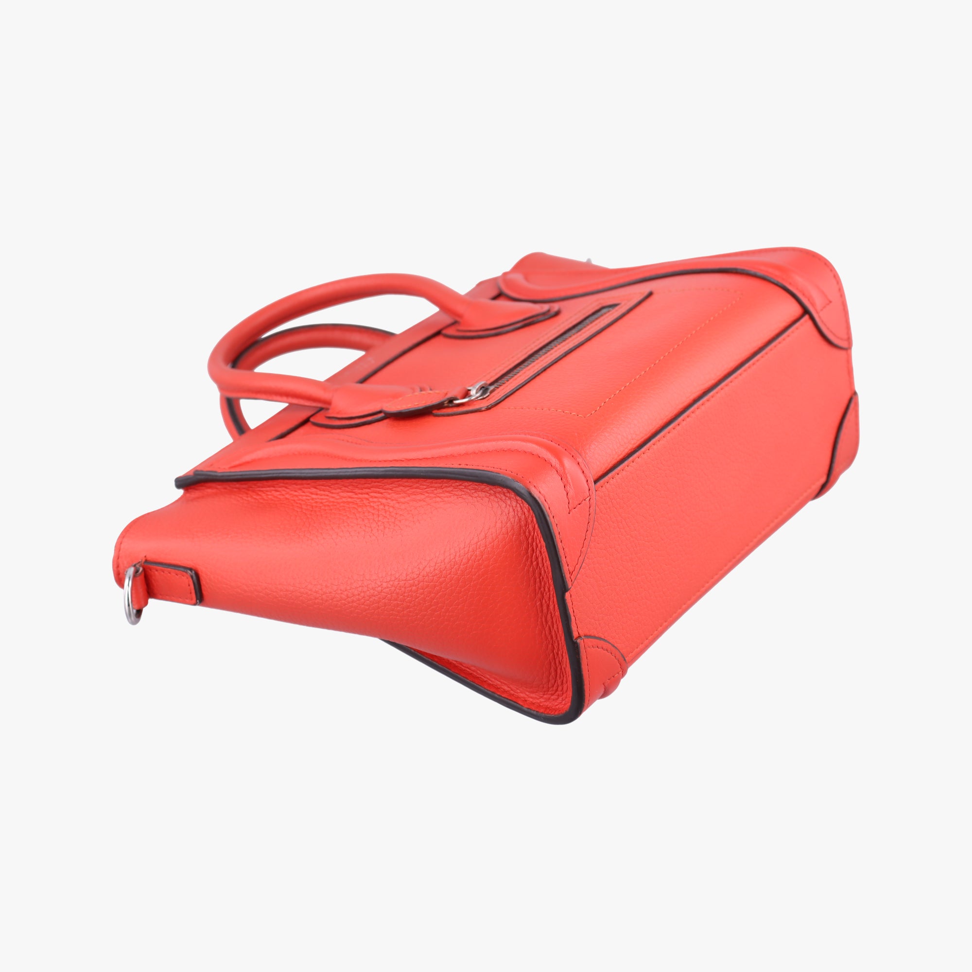 Vintage Celine luggage nano shopper Red leather  shoulderbag | stylenewstar