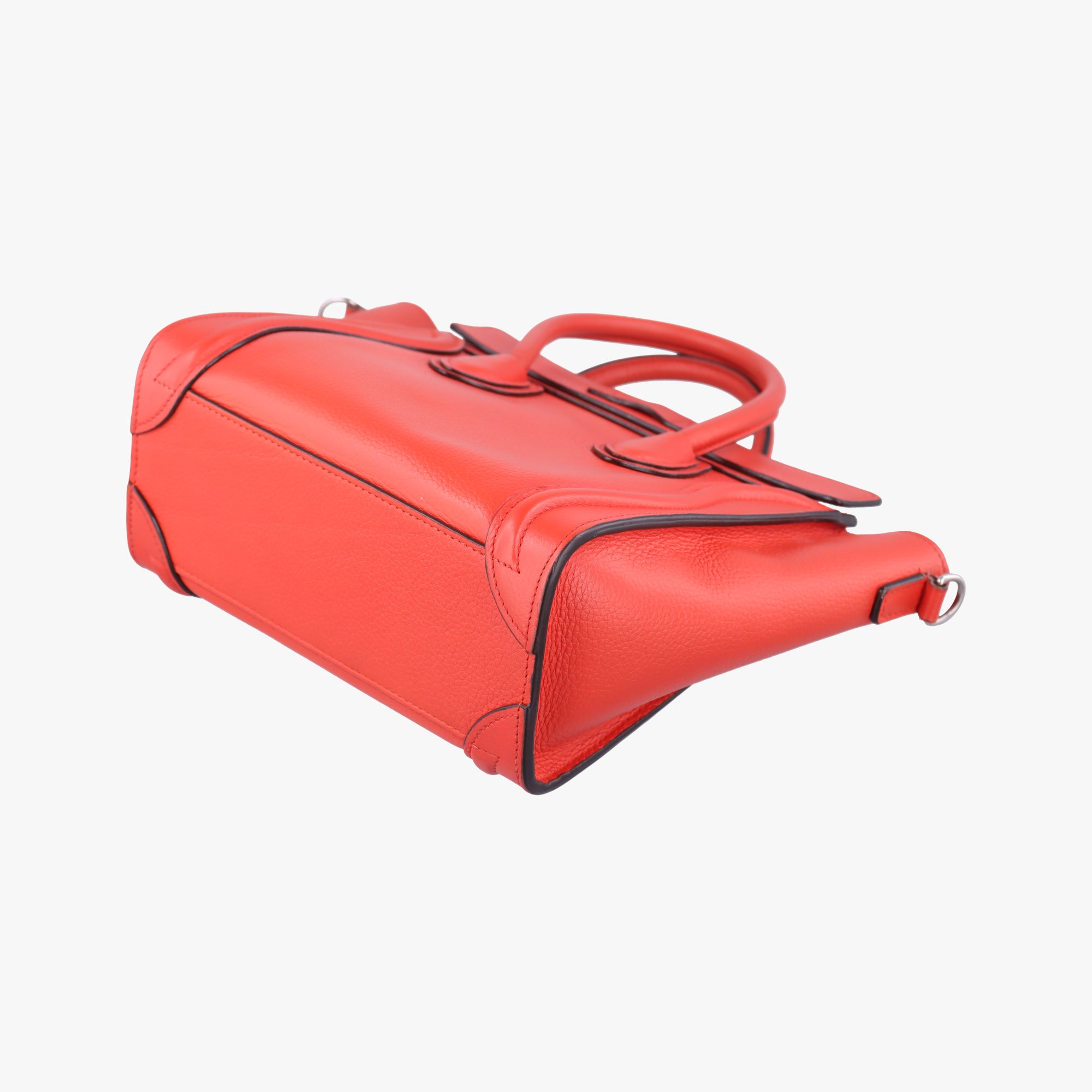 Vintage Celine luggage nano shopper Red leather  shoulderbag | stylenewstar
